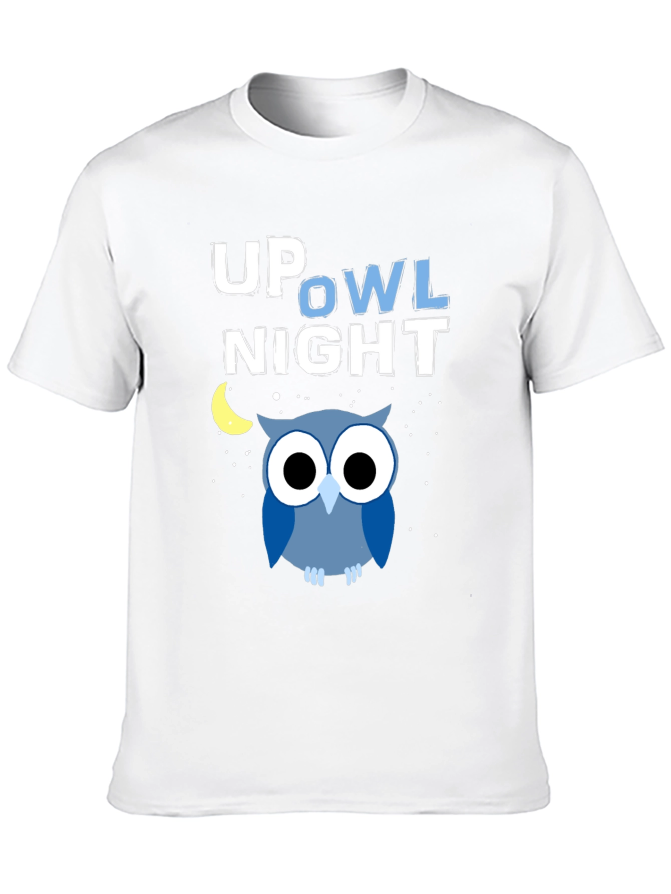 Black Up Owl Night Graphic Tee - Midnight Blue view 10