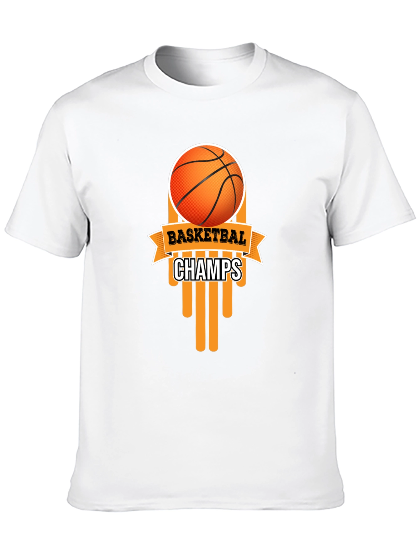 Black Basketball Champs Black Graphic T-Shirt view 10