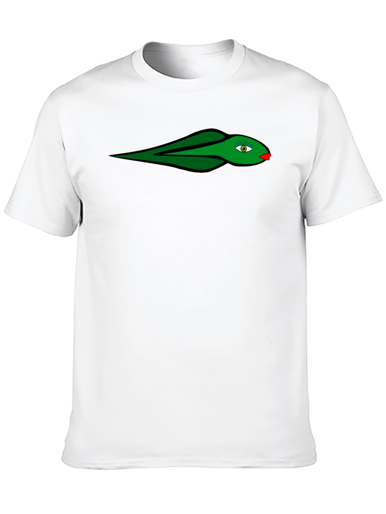 Black Black T-Shirt with Green Snake Design view 10