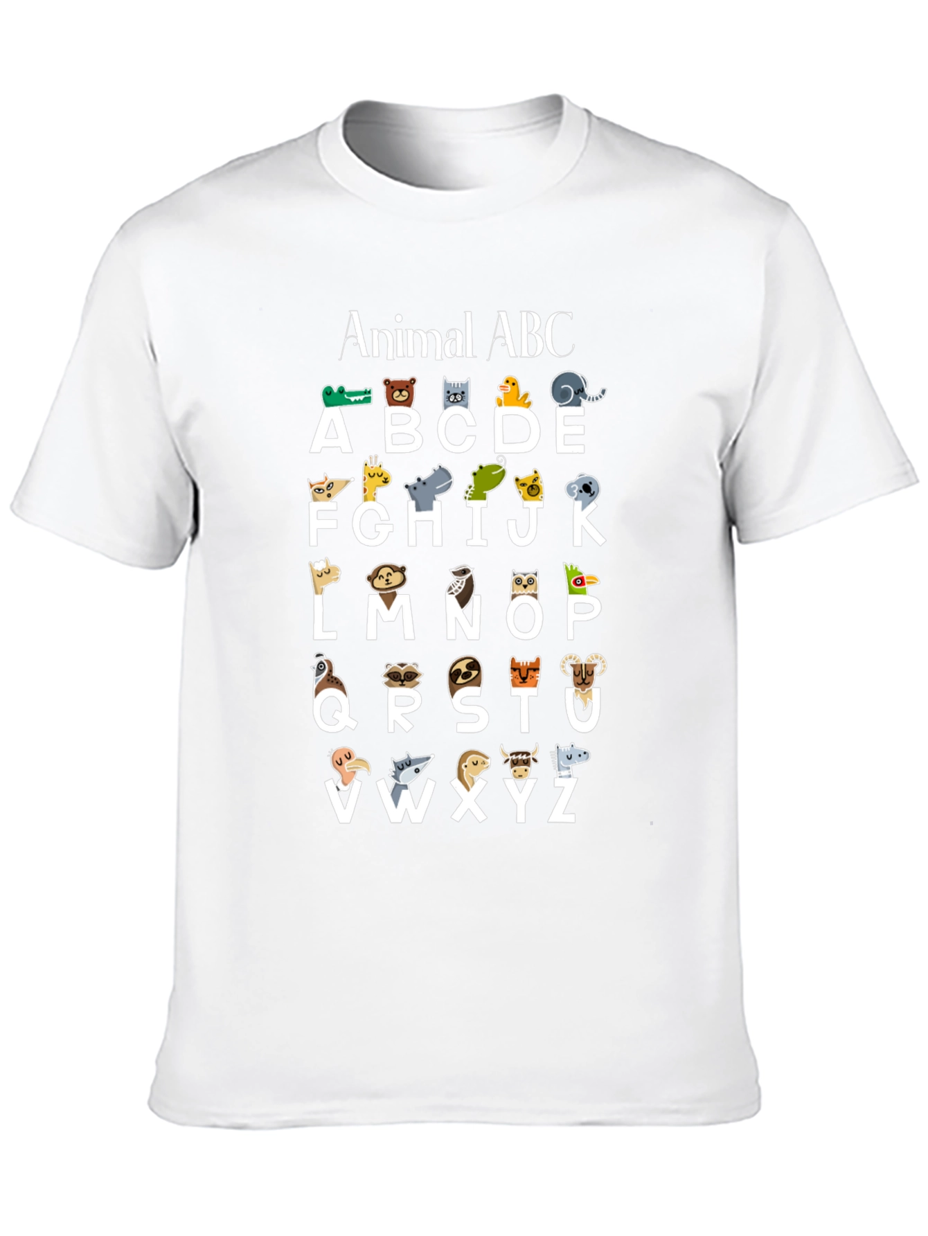 Black Animal ABC T-Shirt - Educational Alphabet Tee view 10