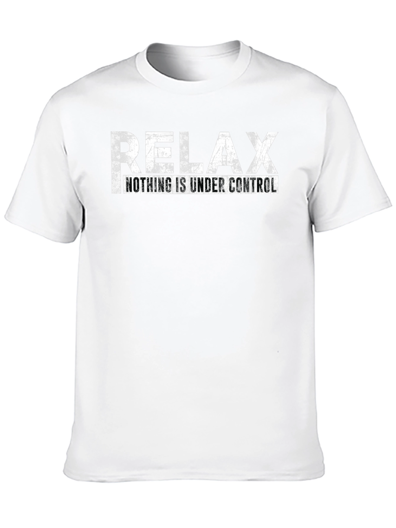Black Relax Nothing is Under Control Graphic Tee view 10