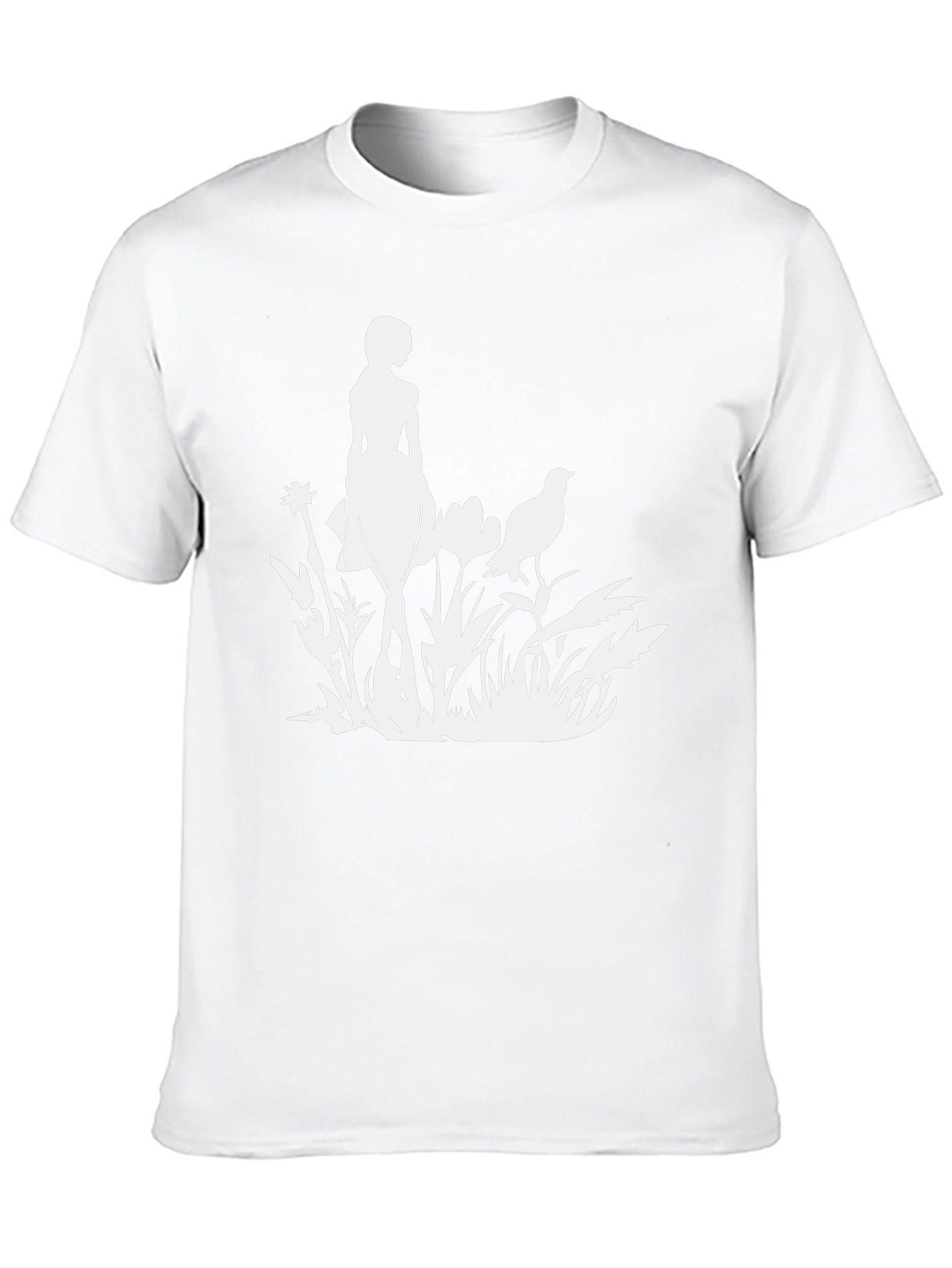 Black Nature Girl Silhouette Black Tee view 10