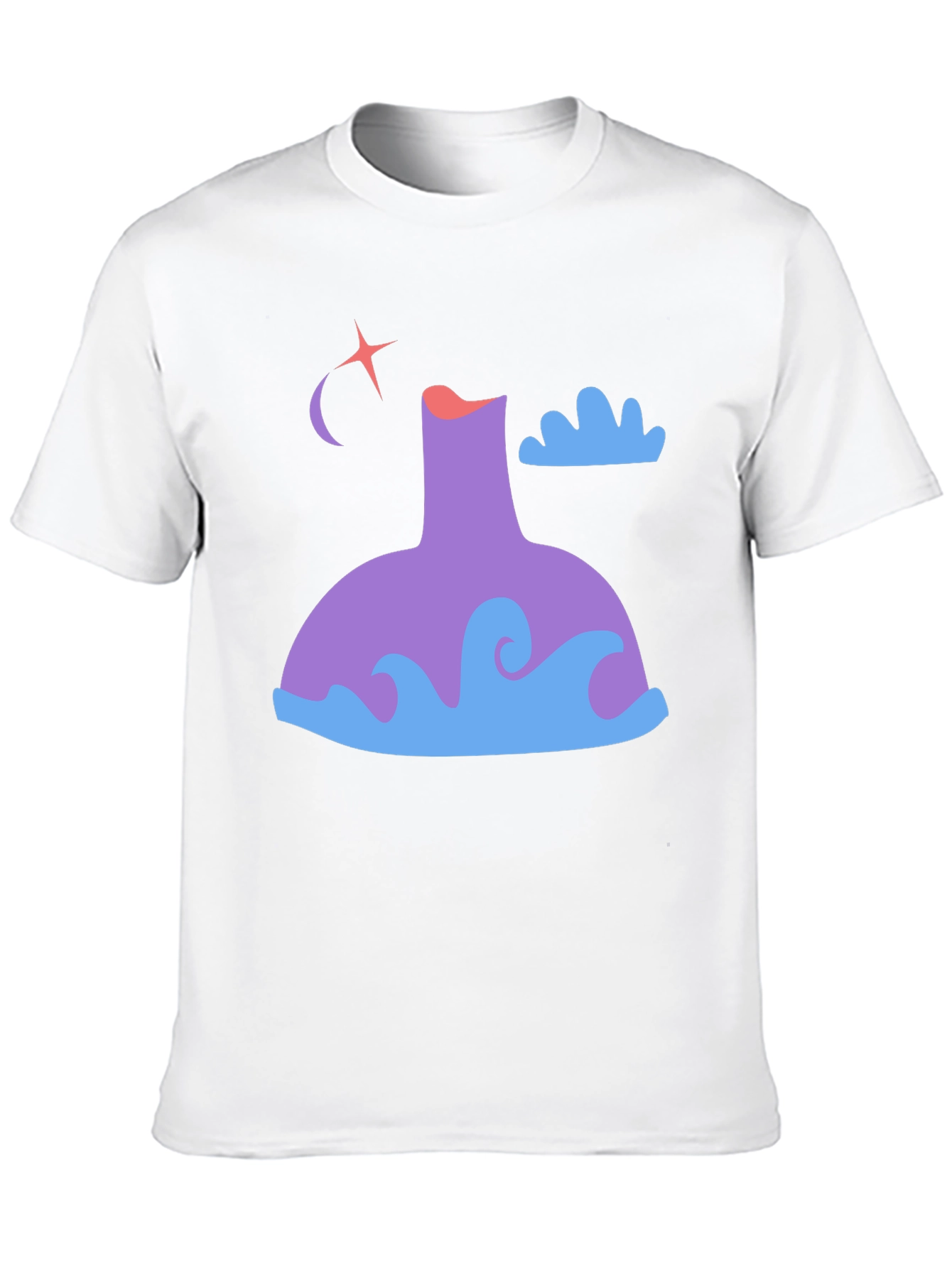 Black Whimsical Graphic Tee - Night Sky Design view 10