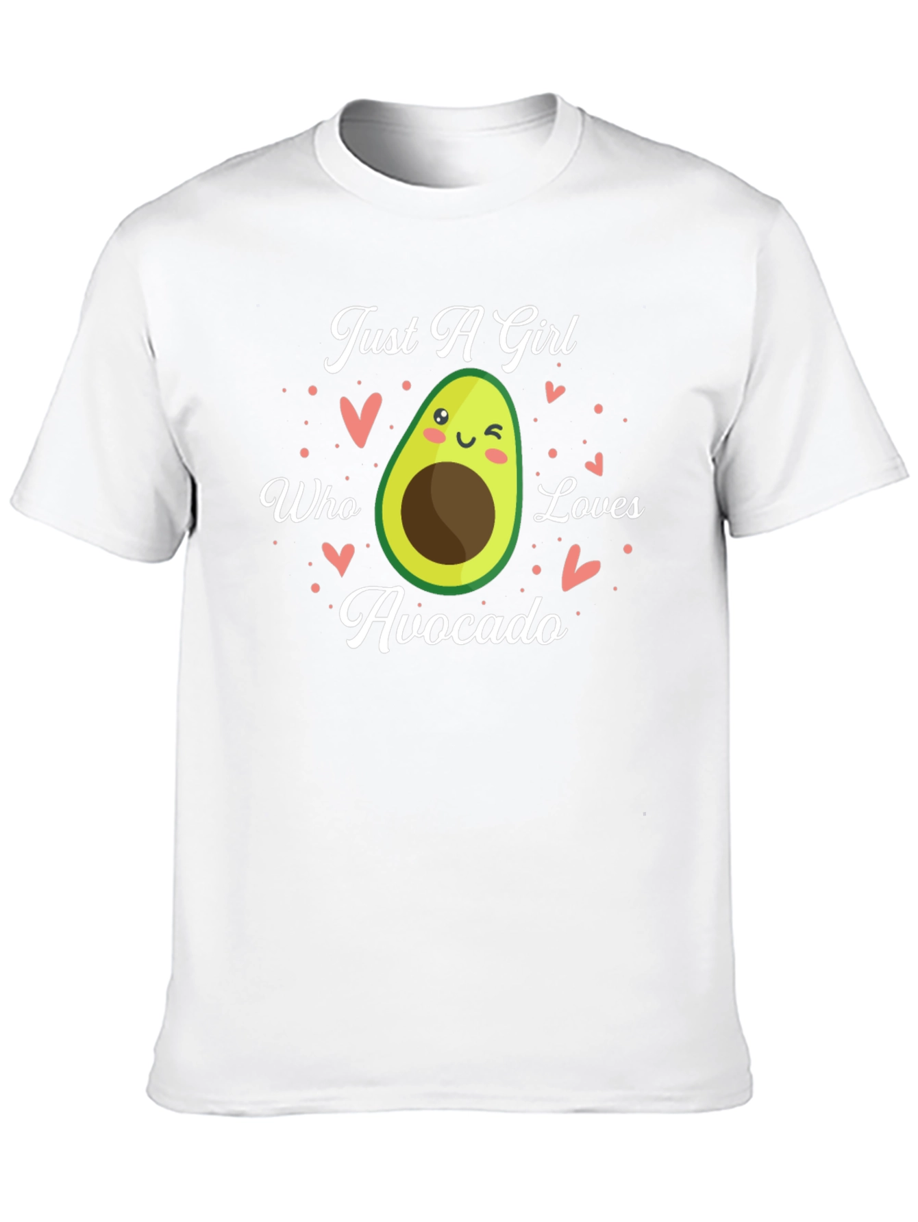 Black Just A Girl Who Loves Avocado Graphic Tee view 10