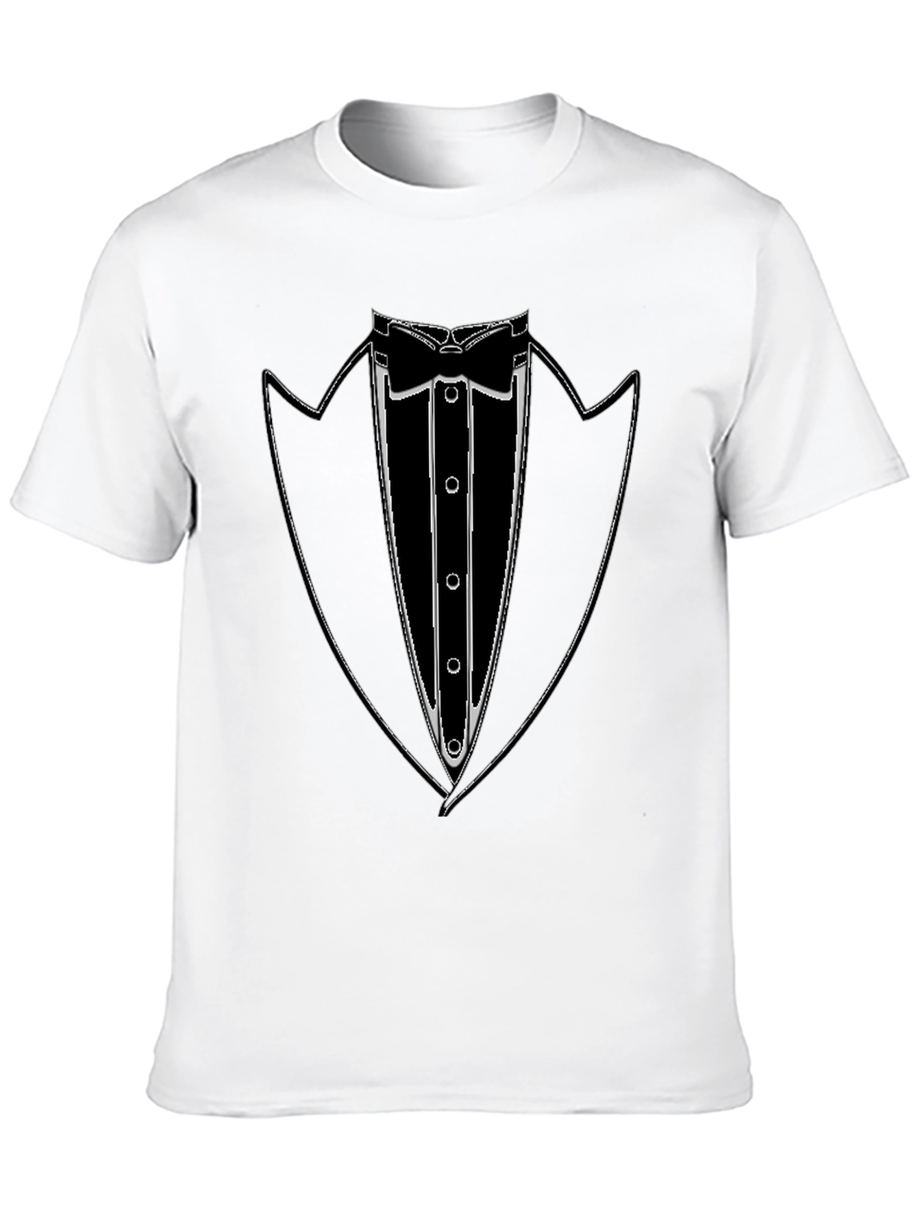 Black Tuxedo T-Shirt - Dressy Casual Style view 10