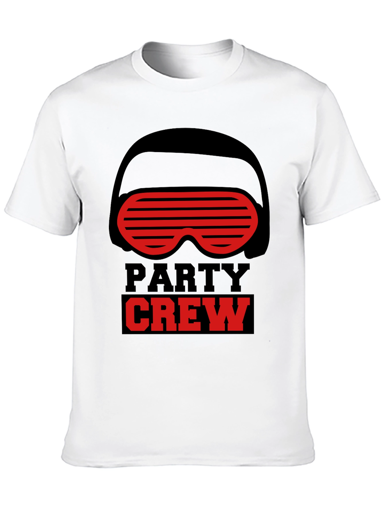Black Party Crew Graphic T-Shirt - Black Crew Neck Tee view 10