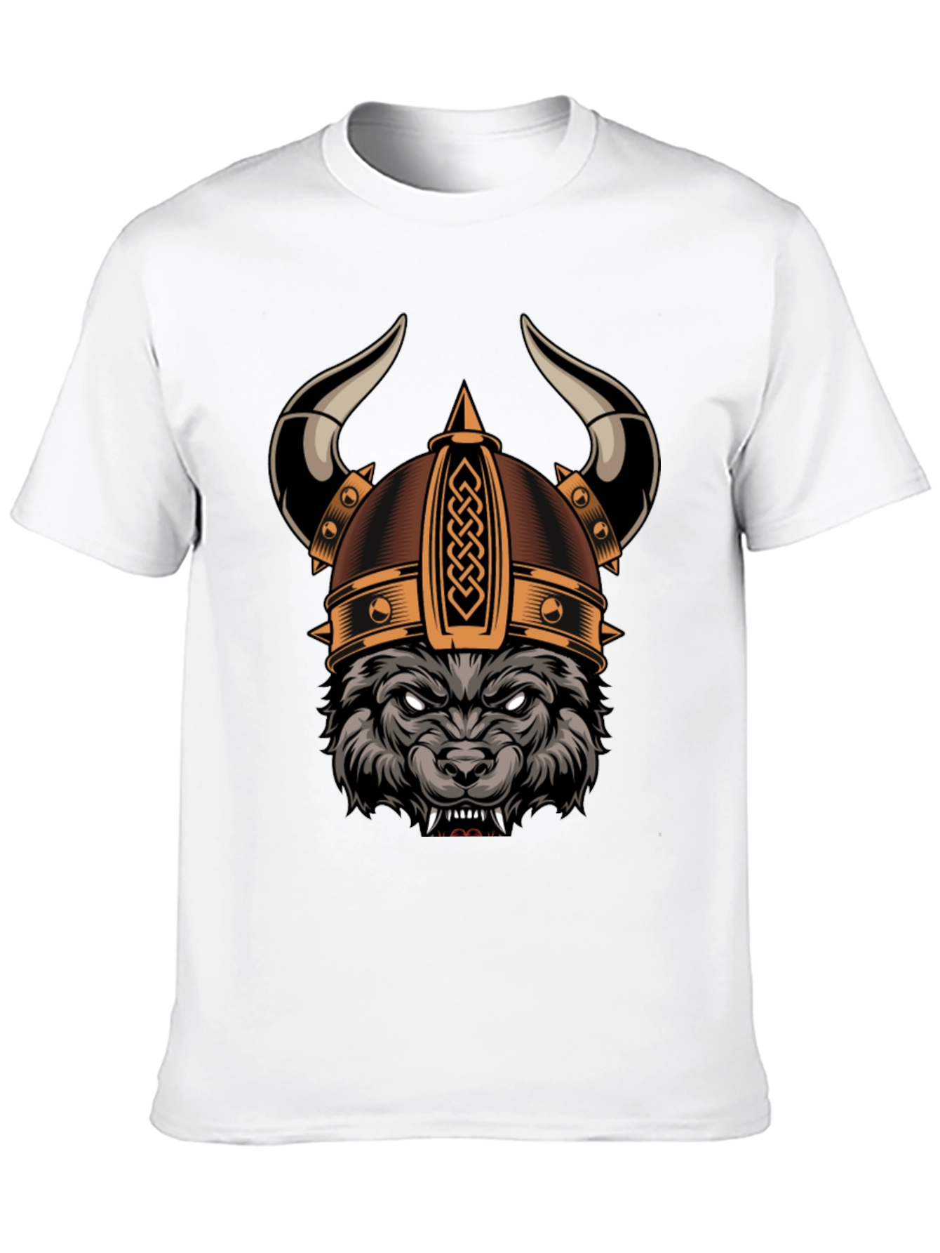 Black Viking Wolf Graphic Tee - Black view 10