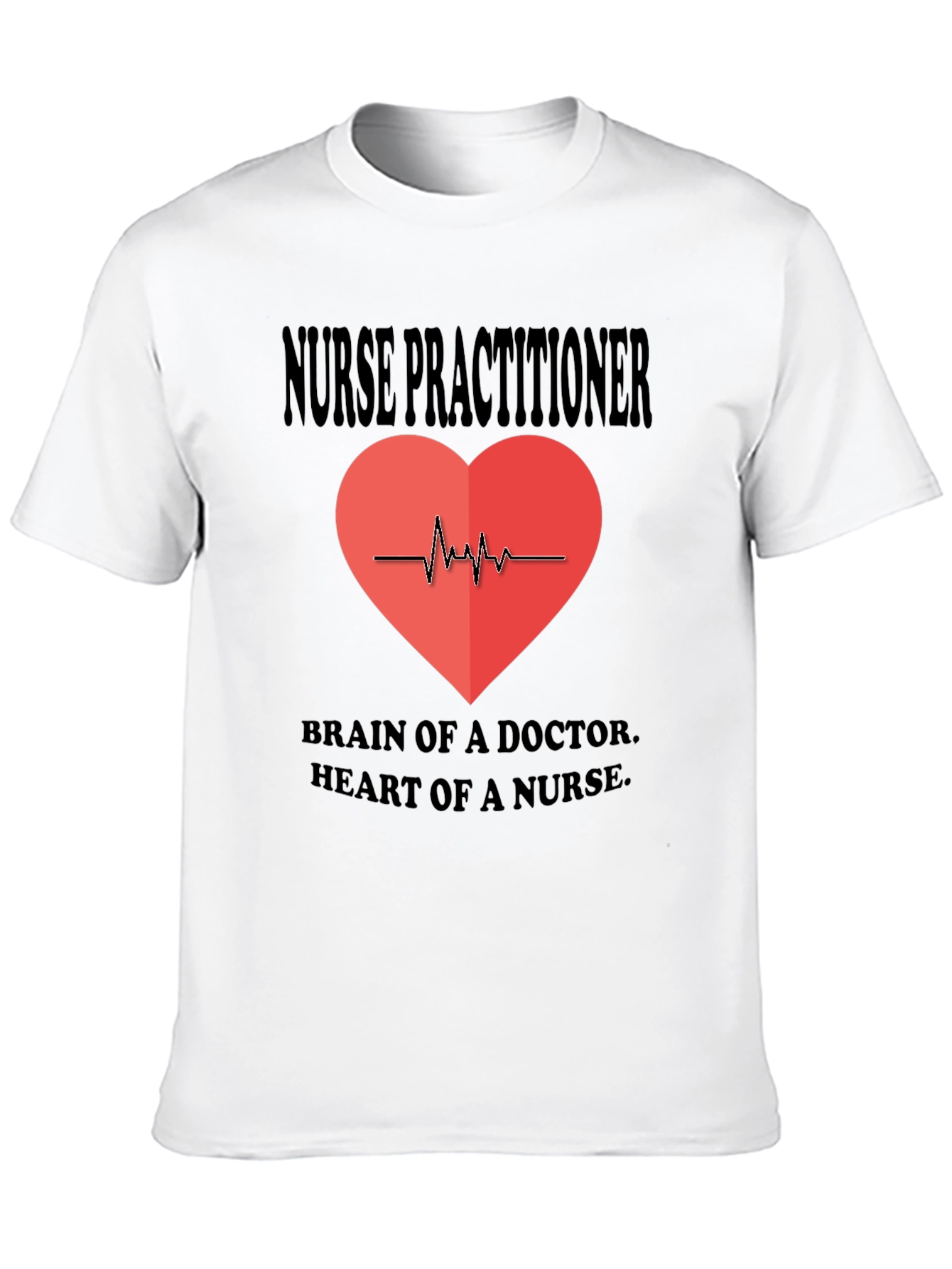 Black Nurse Practitioner Heartbeat T-Shirt view 10