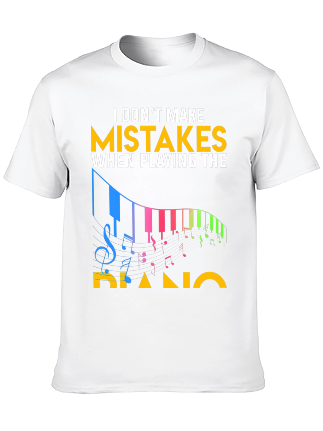 Black Funny Piano Player T-Shirt: No Mistakes! view 10