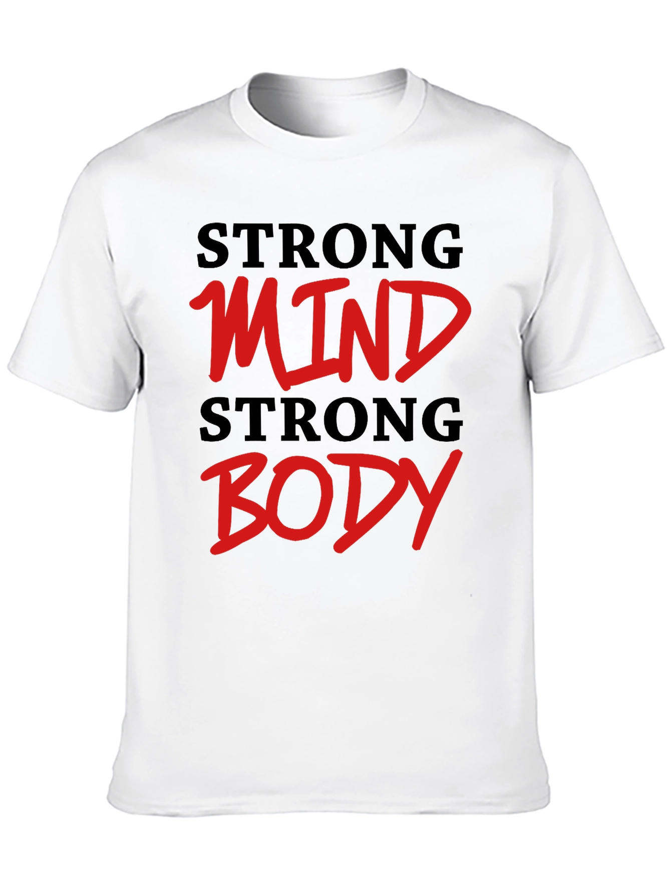 Black Strong Mind Strong Body Graphic Tee view 10