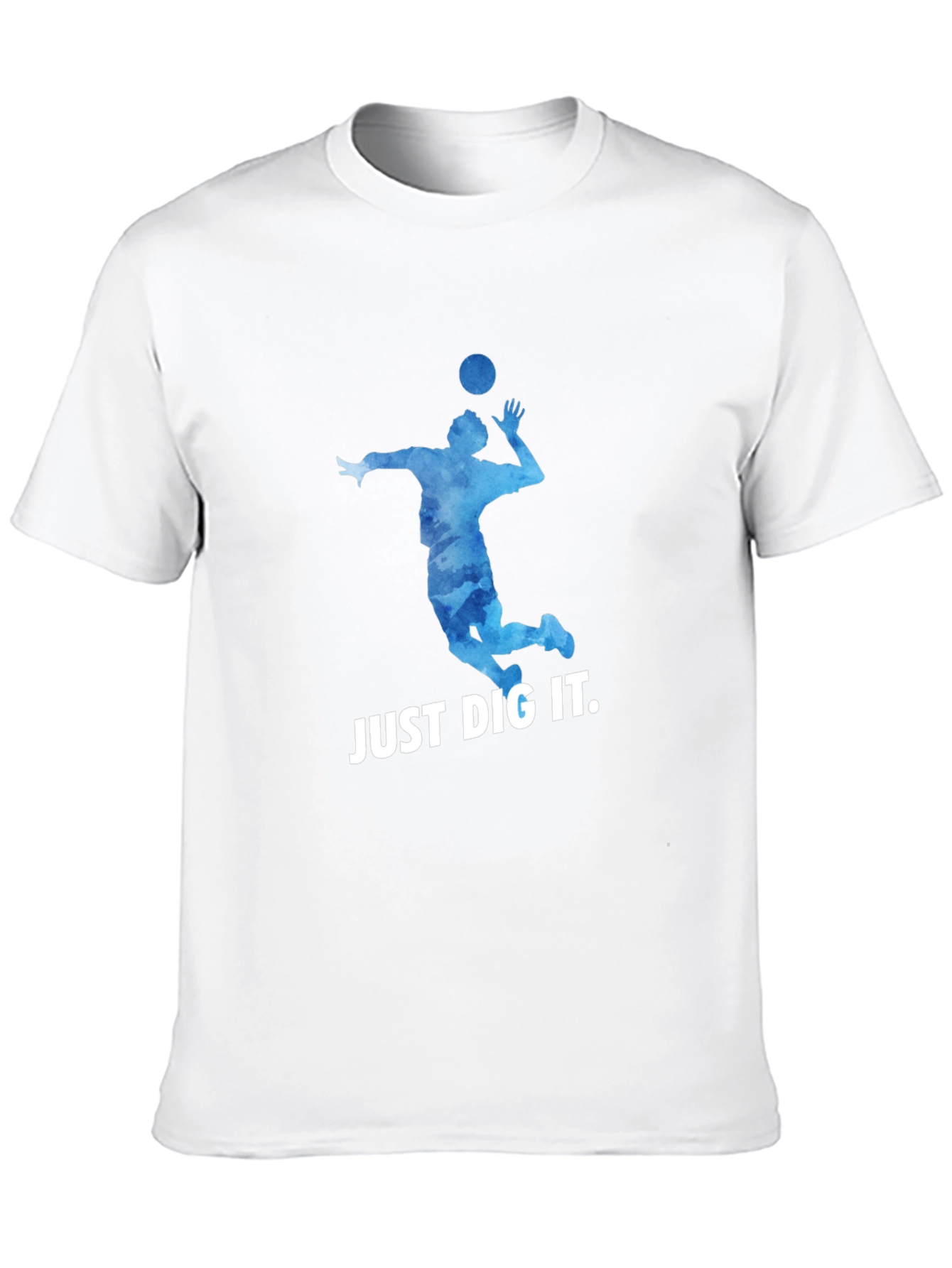 Black Volleyball Graphic Tee - "Just Dig It" T-Shirt view 10