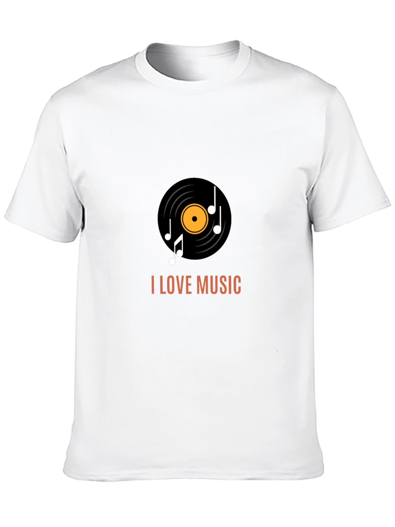 I Love Music Black Graphic Tee - 10