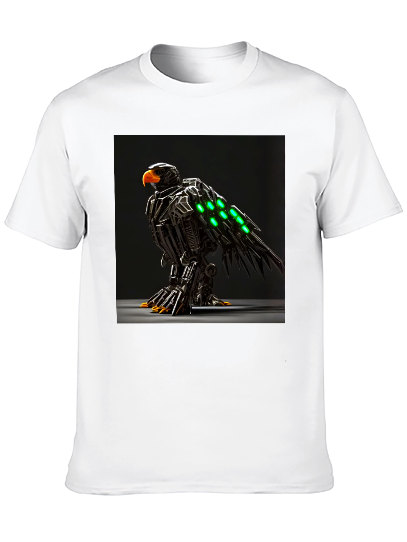 Black Robotic Eagle Graphic Tee - Bold Black view 10
