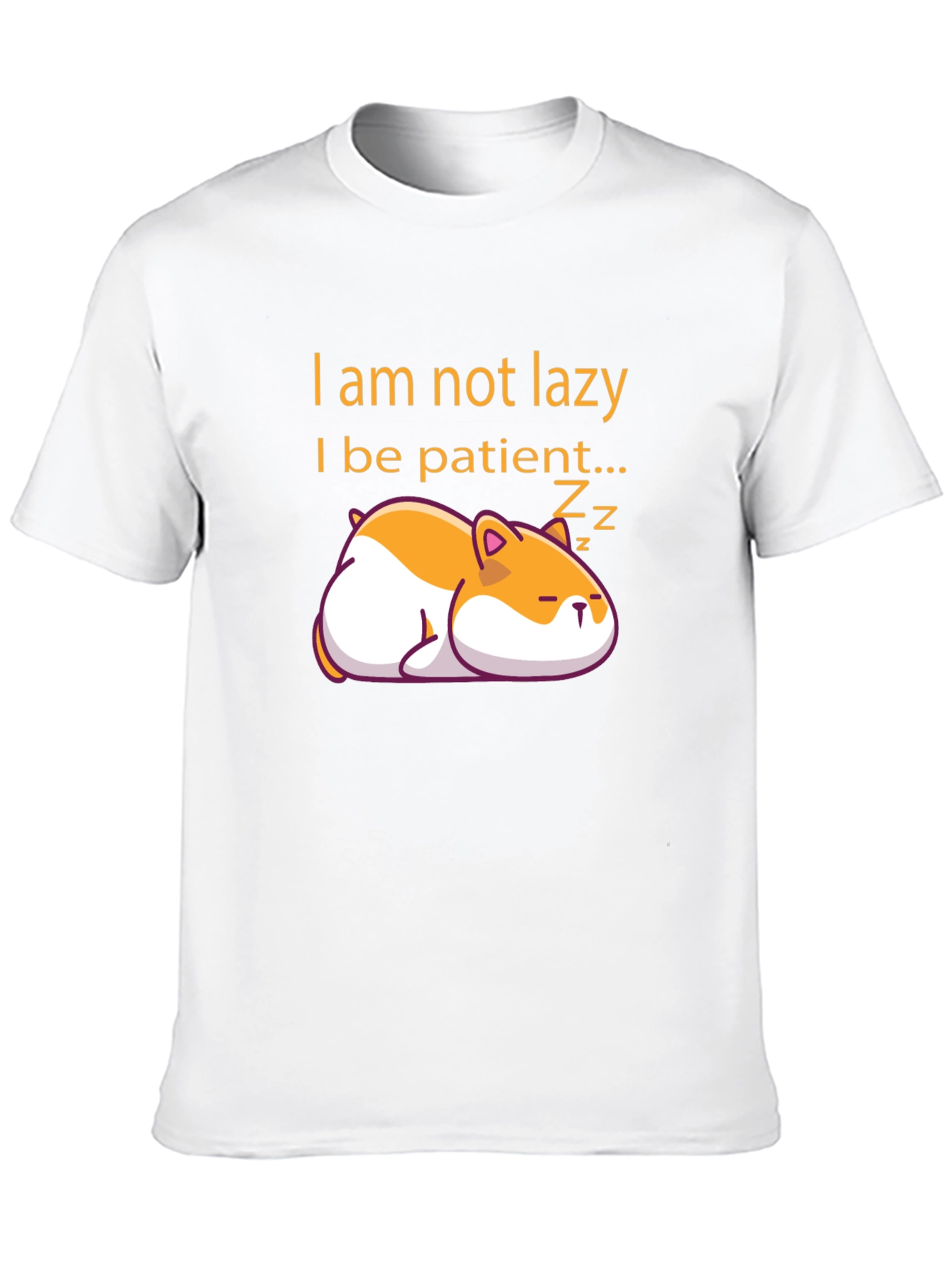 Black Funny Lazy Hamster Graphic T-Shirt view 10