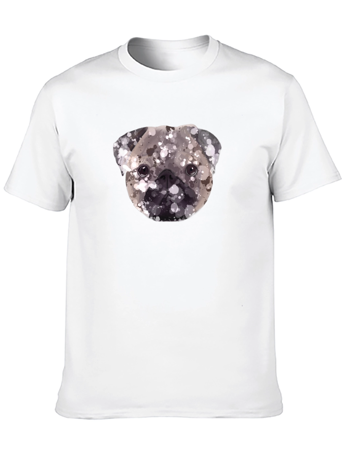 Black Pug Head Graphic Print Tee view 10