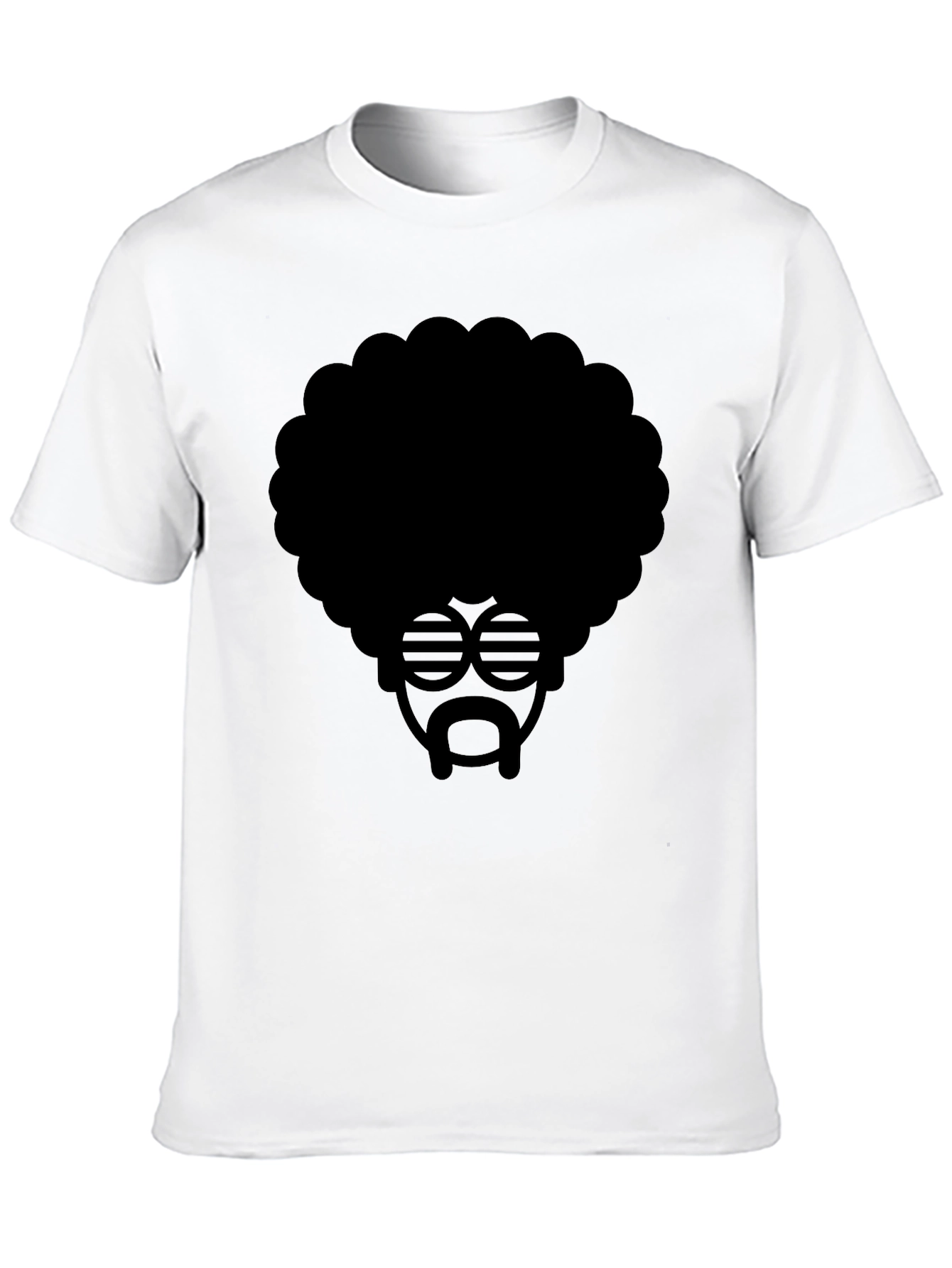 Black Retro Afro T-Shirt - Cool Graphic Tee view 10
