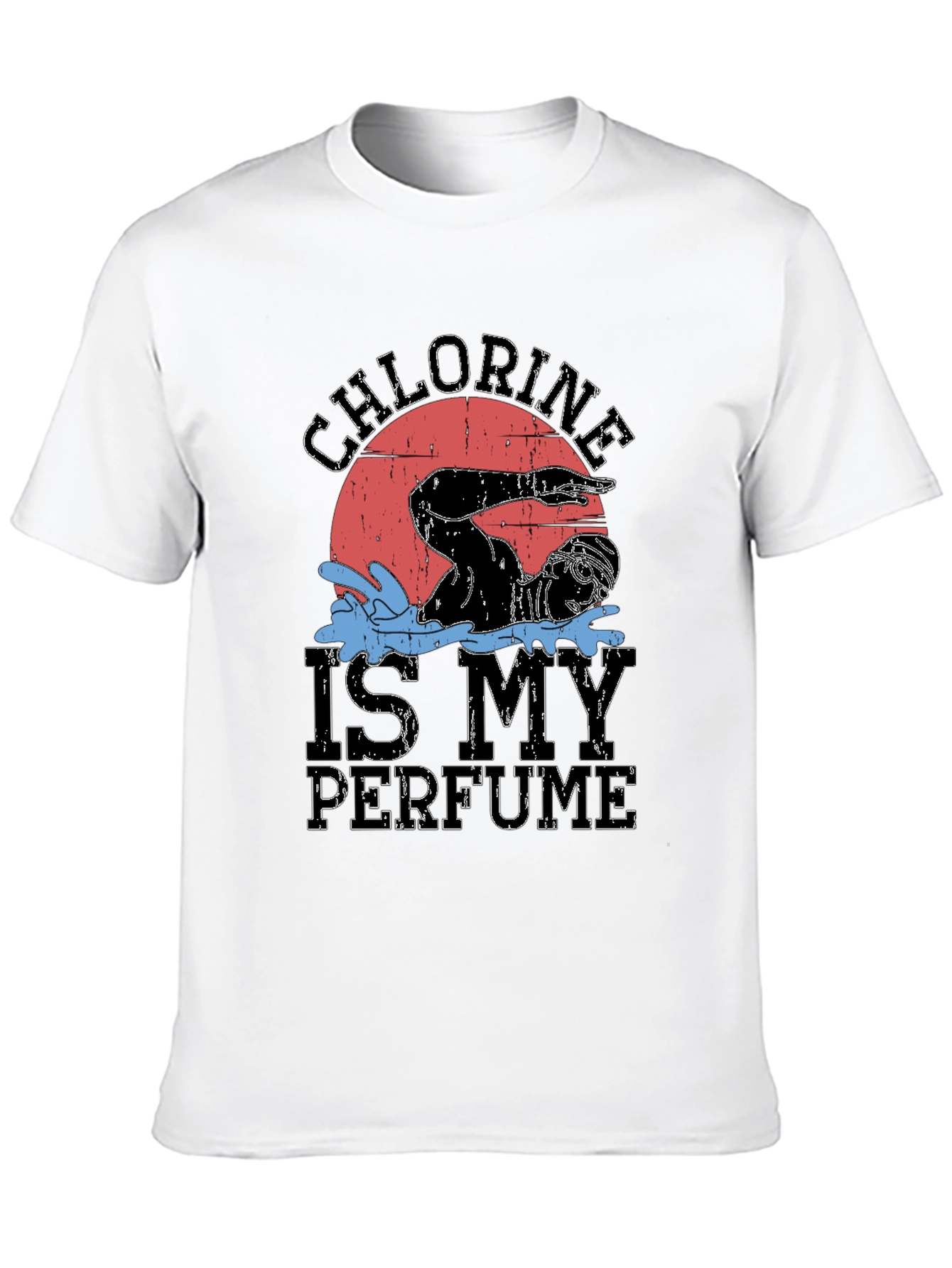 Black Chlorine is My Perfume Swimmer Graphic Tee view 10