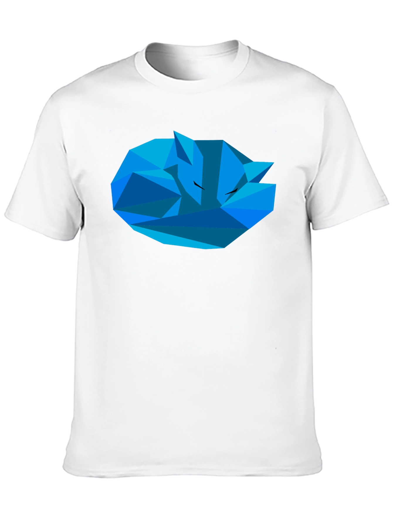 Black Geometric Fox T-Shirt - Stylish Men's Black Tee view 10