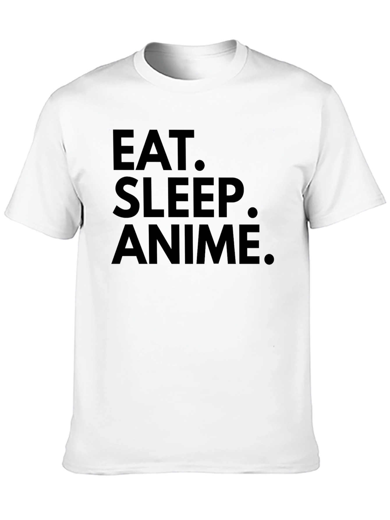 Black Eat Sleep Anime Black Graphic Tee Shirt view 10