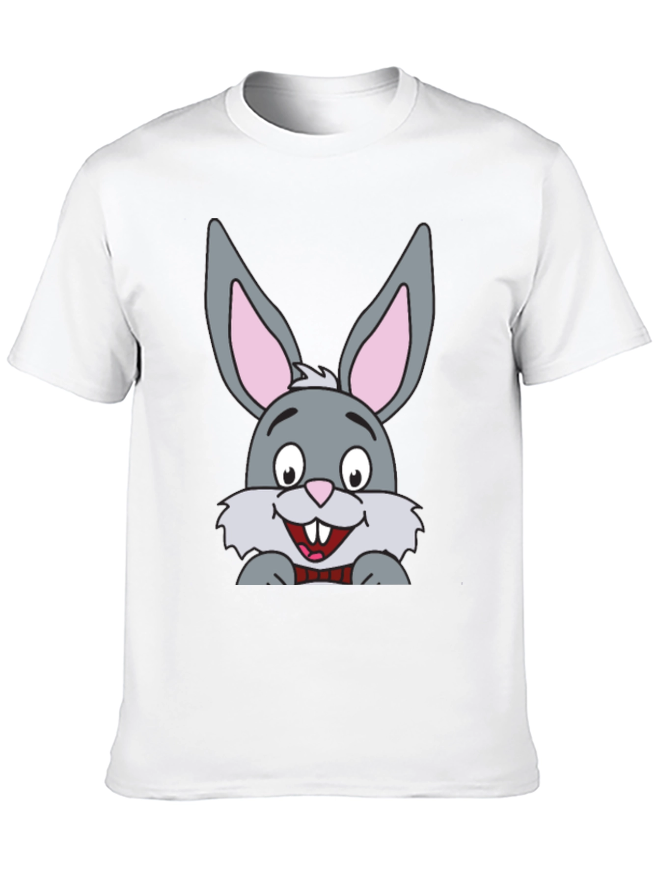 Black Cartoon Bunny Rabbit Graphic T-Shirt view 10