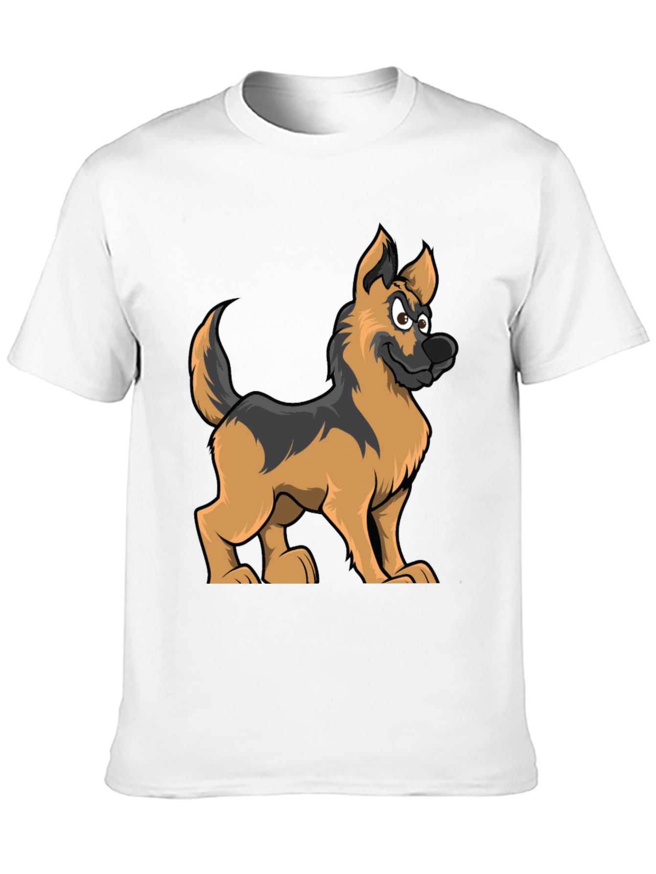 Black Cartoon German Shepherd Graphic Tee view 10