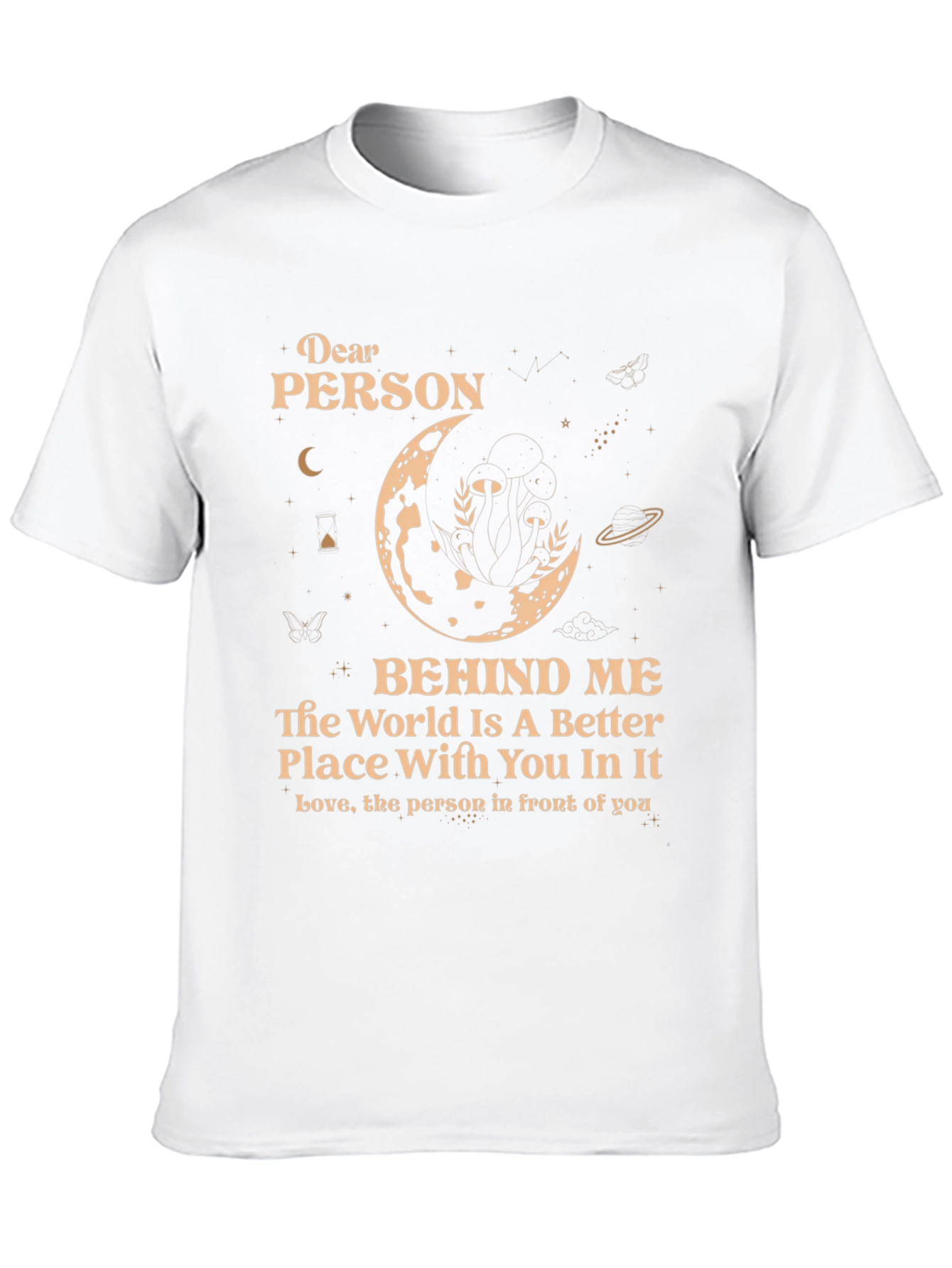 Black Dear Person Behind Me T-Shirt - Unisex view 10