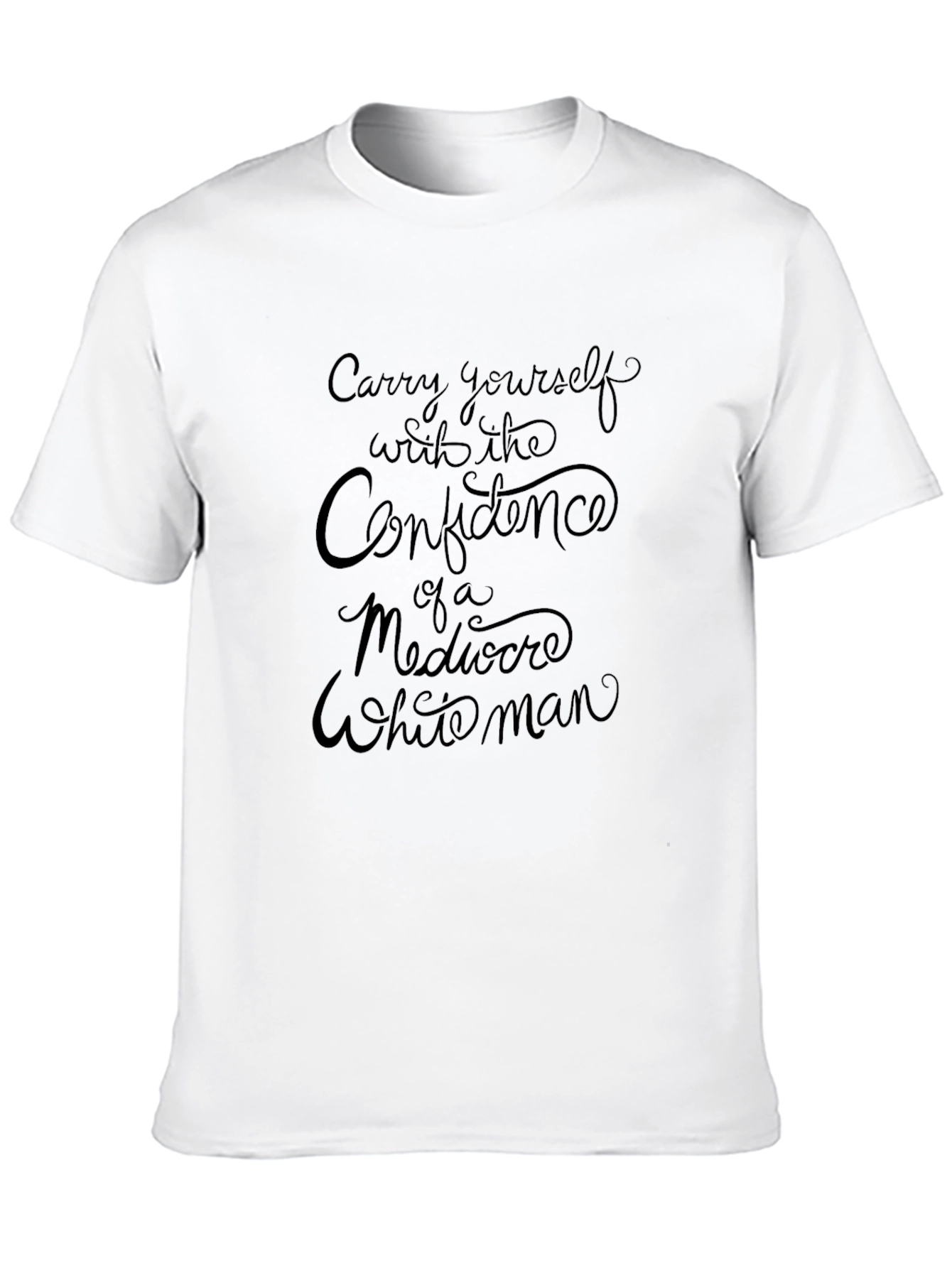 Black Confidence Slogan Black T-Shirt view 10