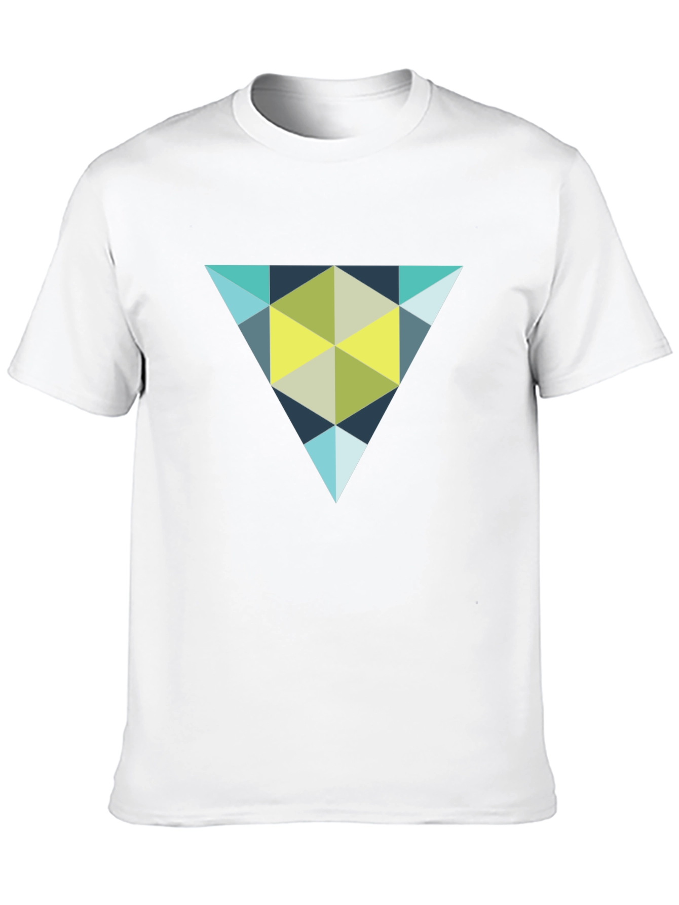 Black Geometric Triangle Tee - Modern Design view 10
