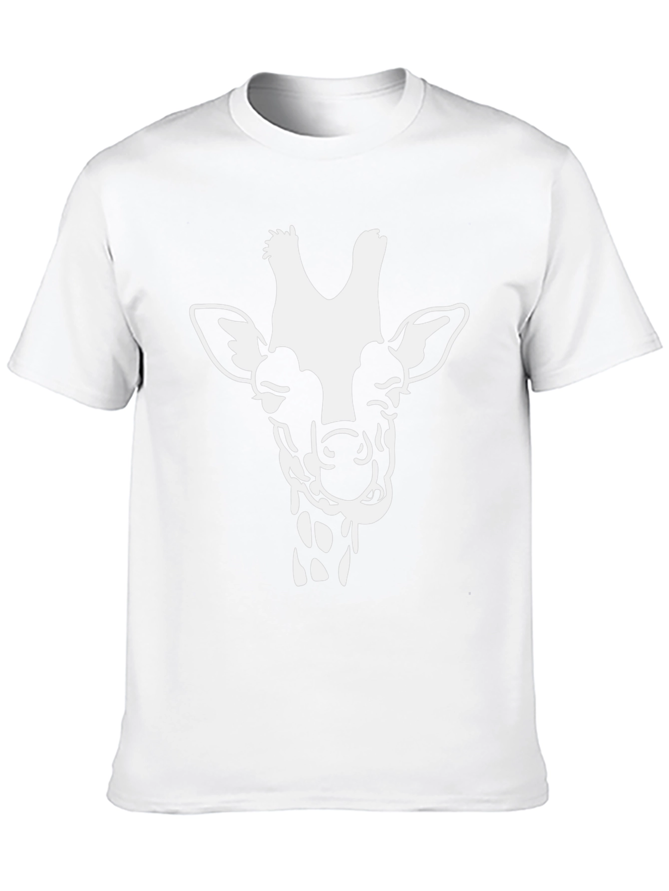 Black Giraffe Graphic Tee - Black Cotton Blend T-Shirt view 10