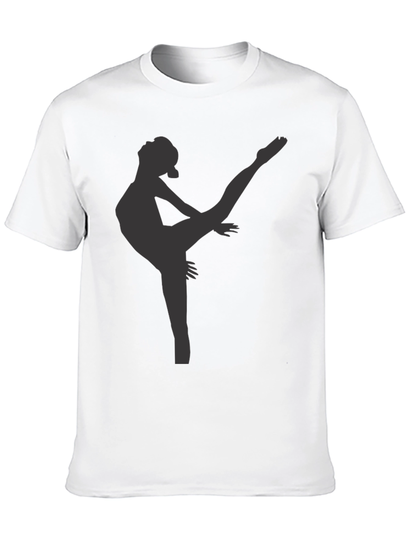 Black Dancer Silhouette Black T-Shirt view 10