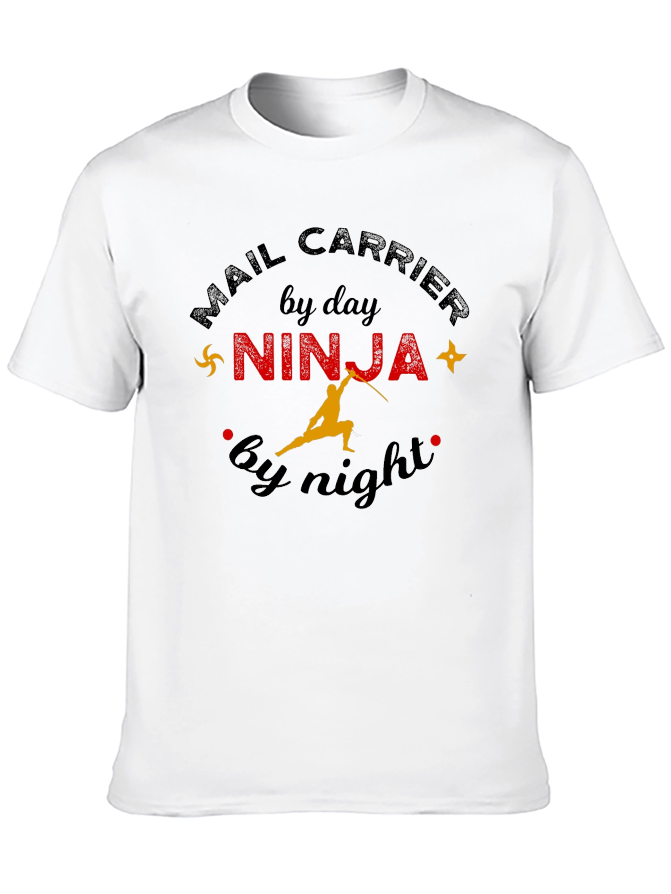 Black Mail Carrier Ninja T-Shirt - Day & Night view 10
