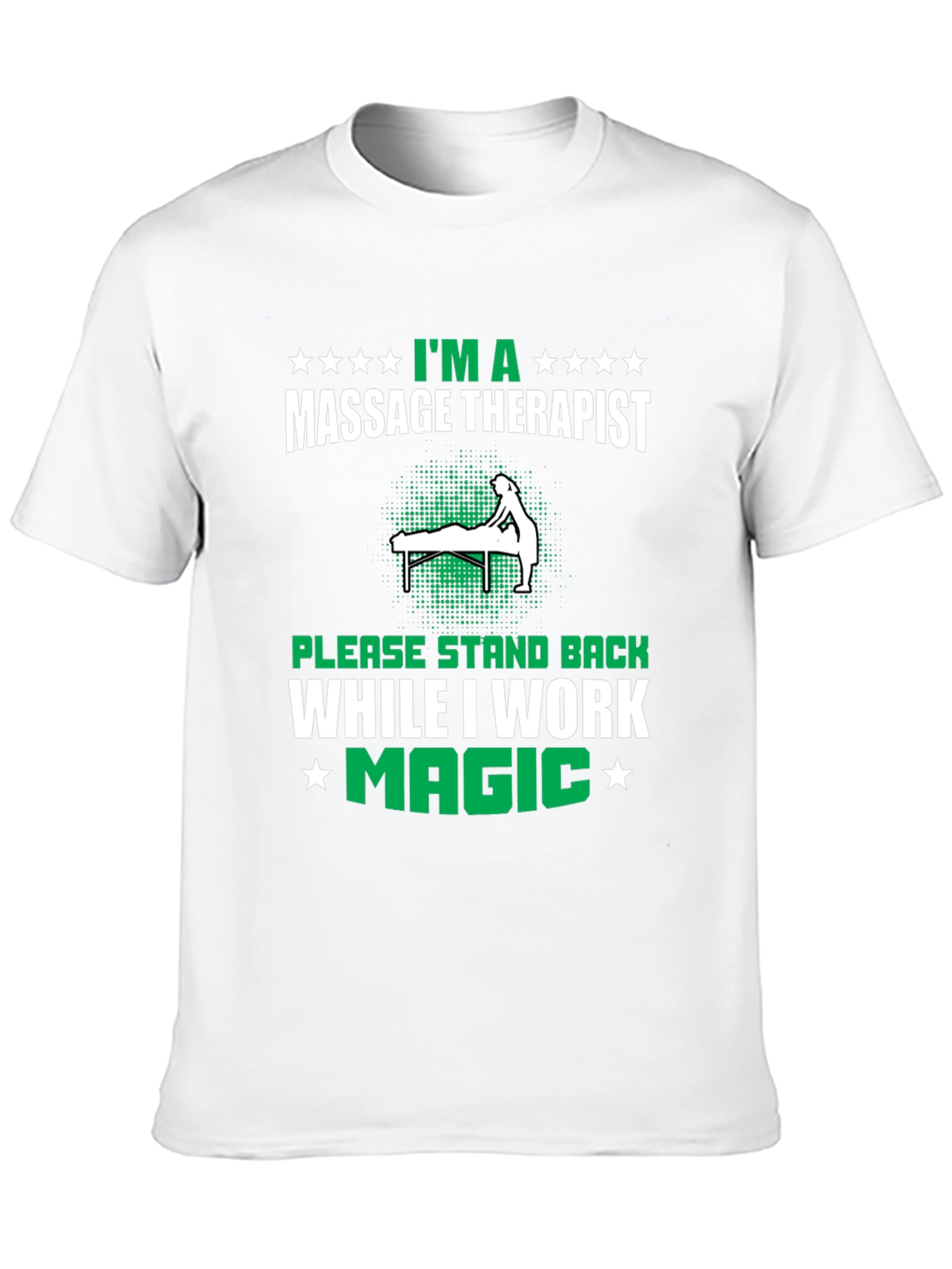 Black Massage Therapist T-Shirt - Work Magic view 10