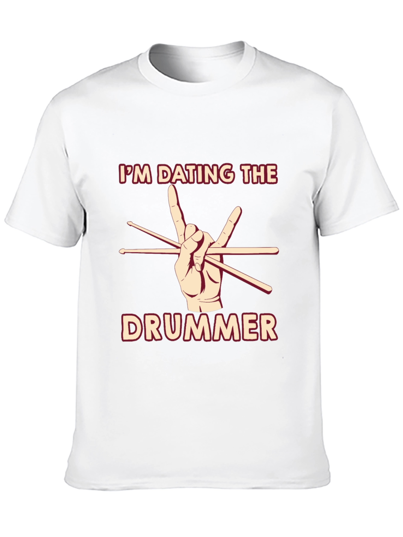 Black I'm Dating the Drummer T-Shirt view 10