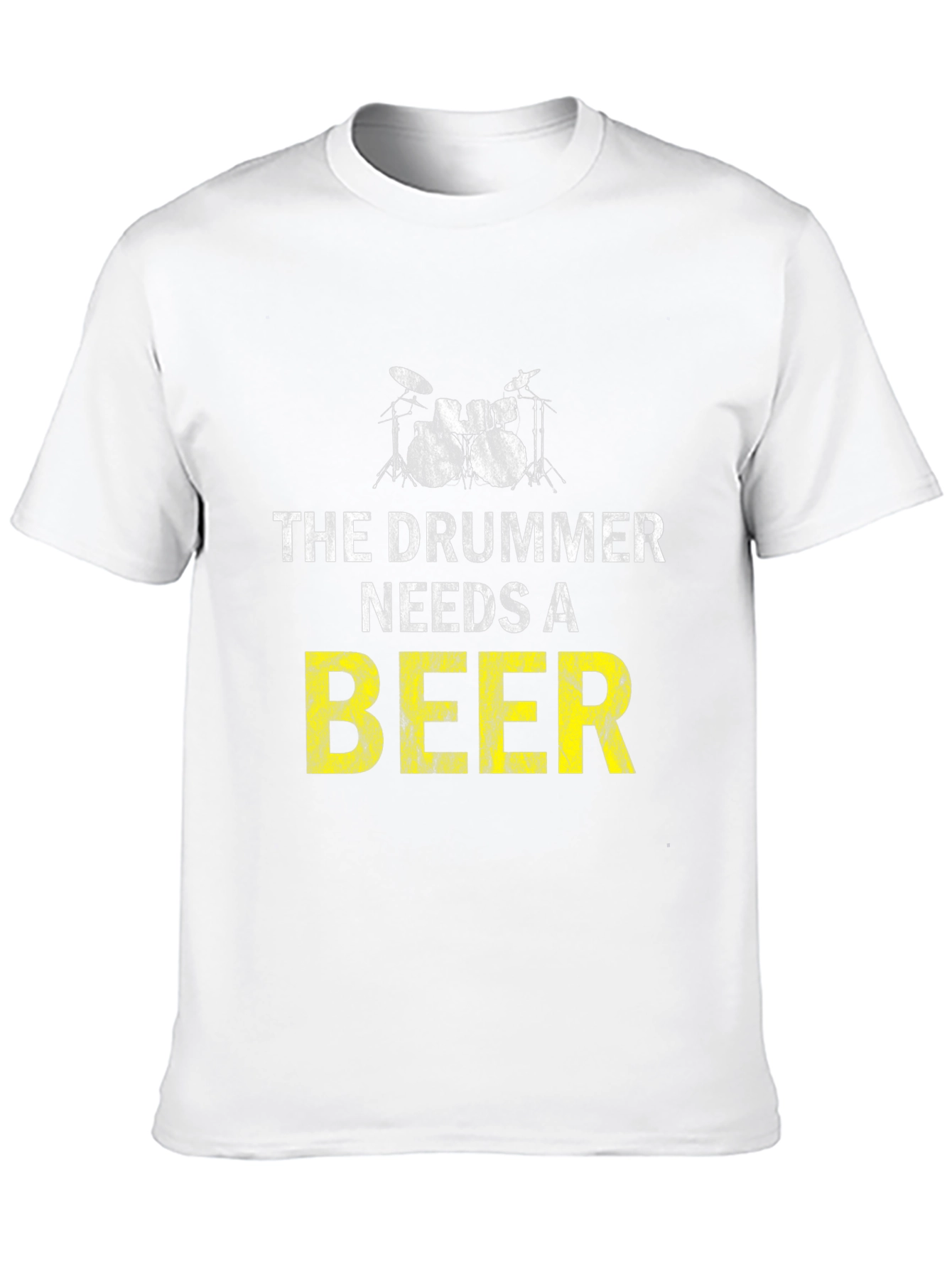 Black Drummer Needs Beer T-Shirt - Music Lover Tee view 10