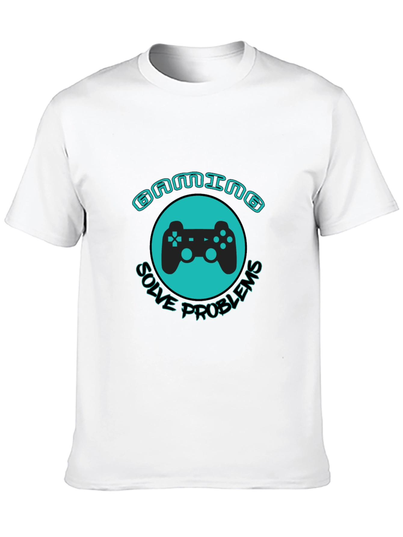 Black Gaming Solves Problems T-Shirt view 10