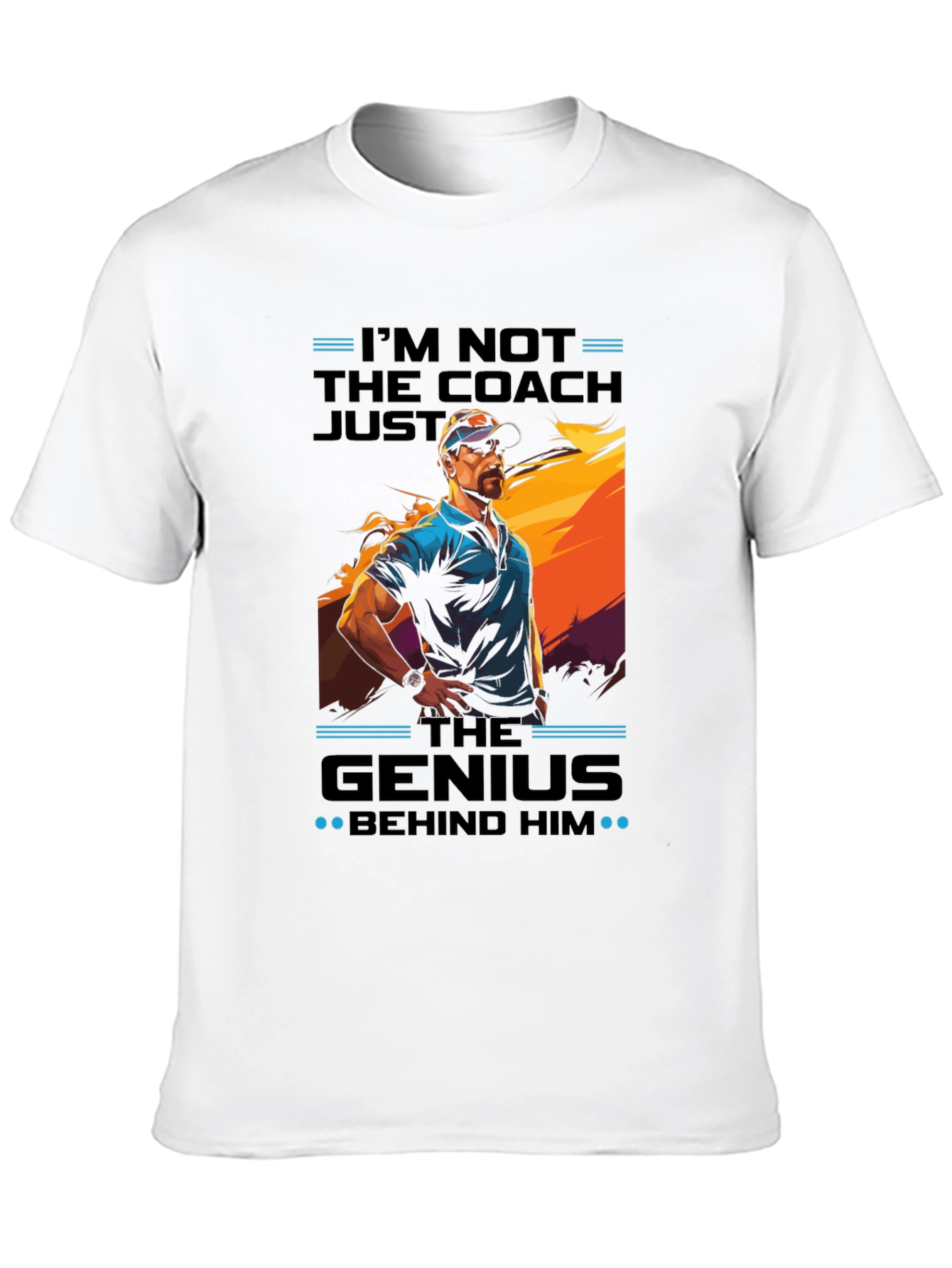 Black I'm Not The Coach, Just The Genius Graphic Tee view 10