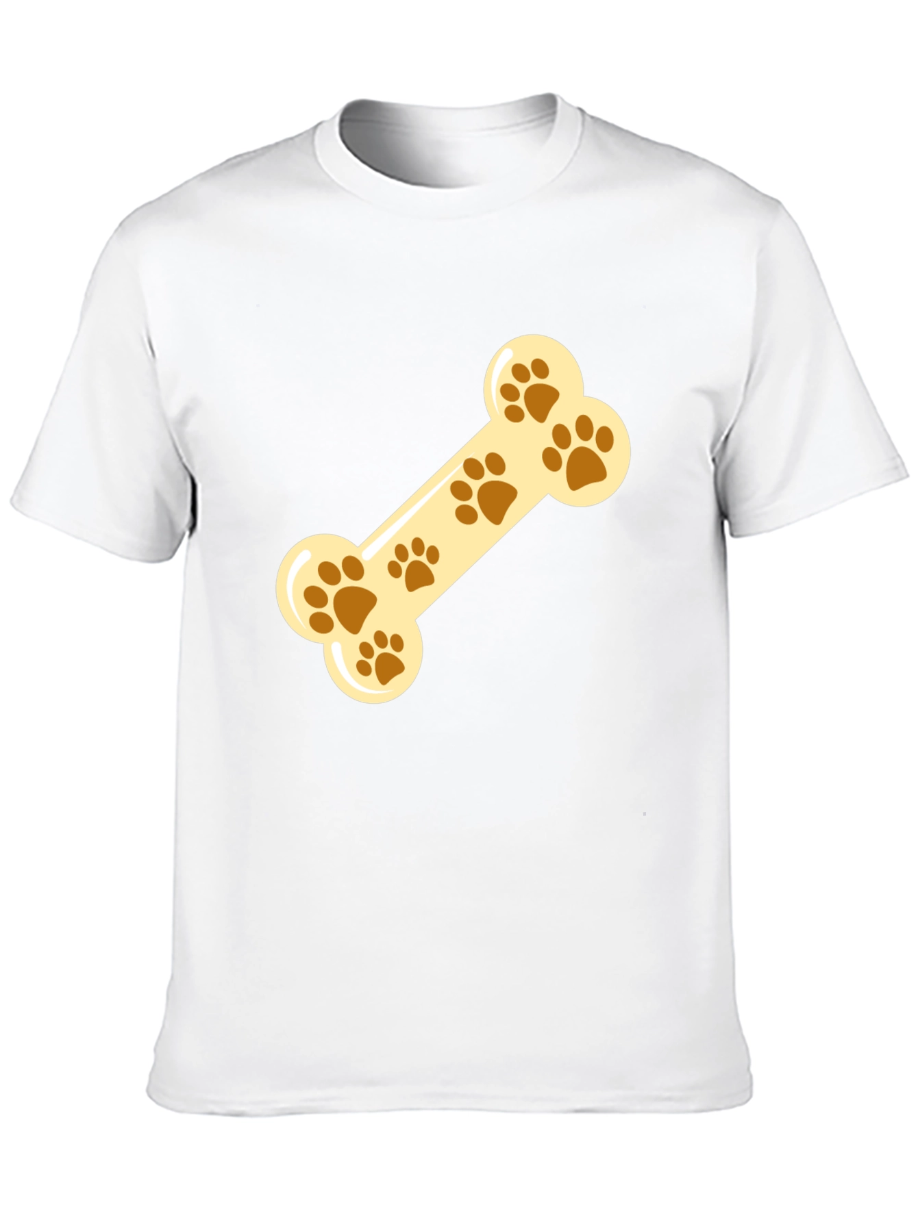 Black Paw Print Dog Bone Graphic Tee view 10