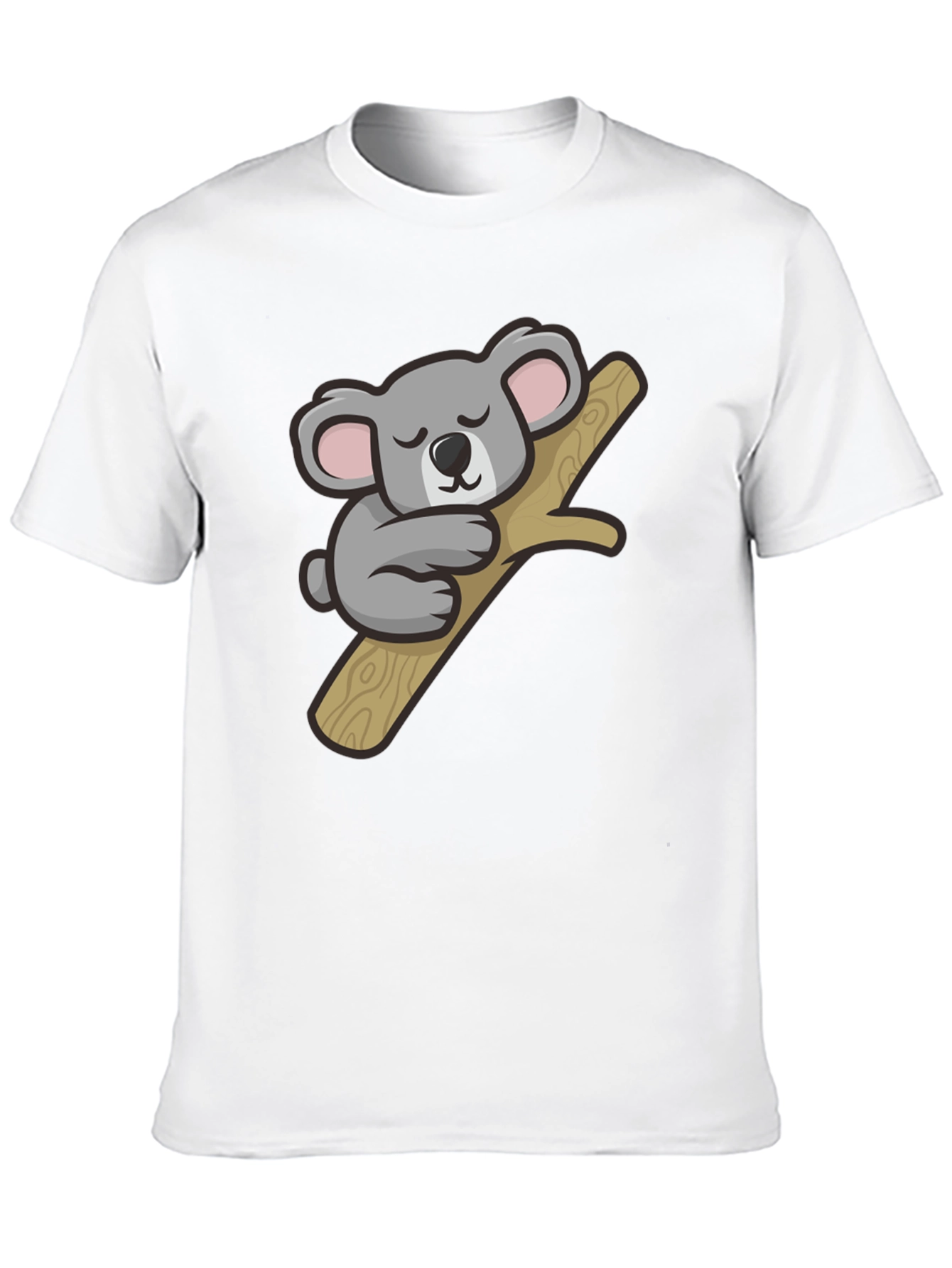 Black Cute Koala Graphic T-Shirt - Soft Cotton Tee view 10