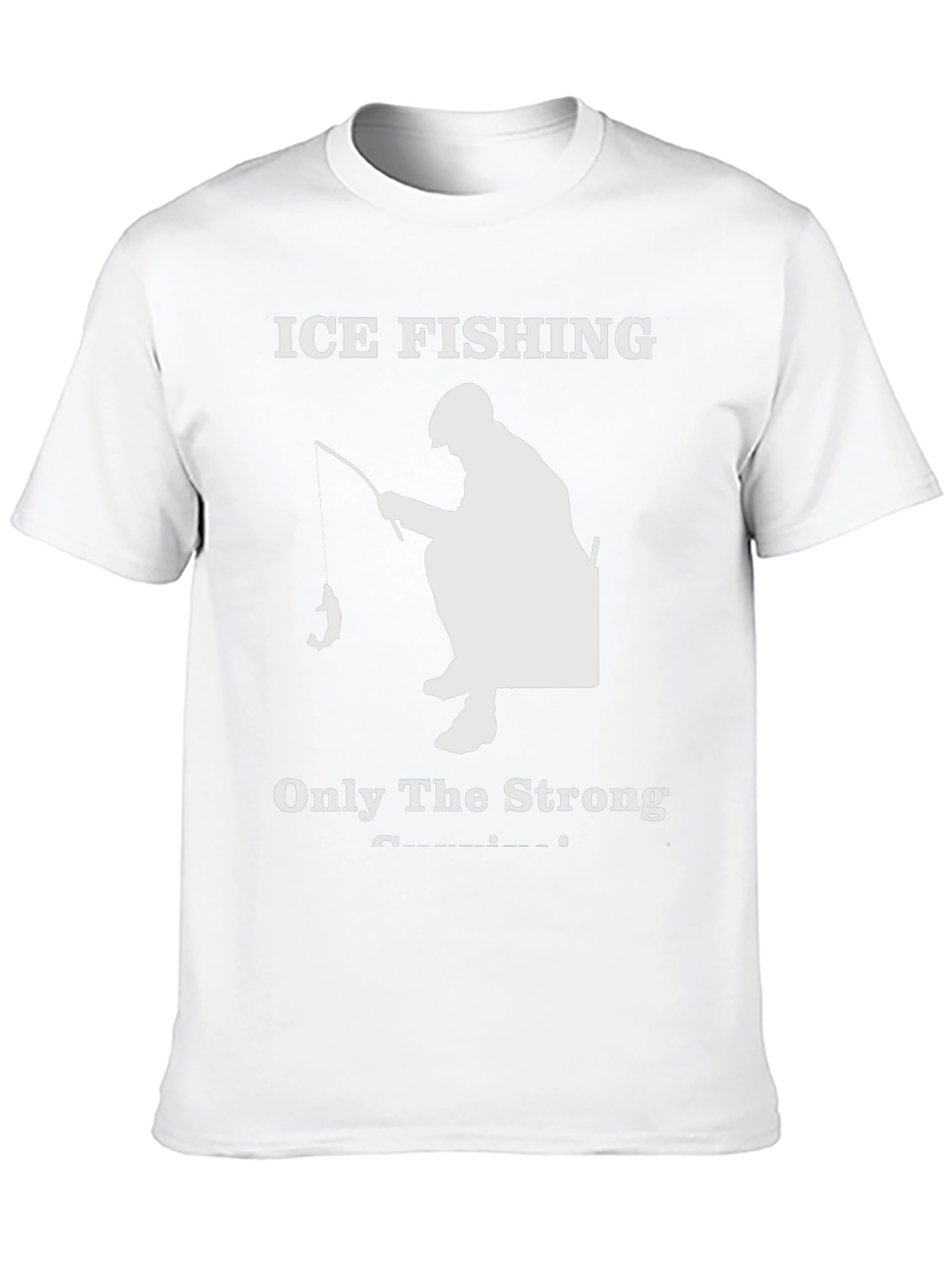 Black Ice Fishing T-Shirt - Only The Strong Survive! view 10