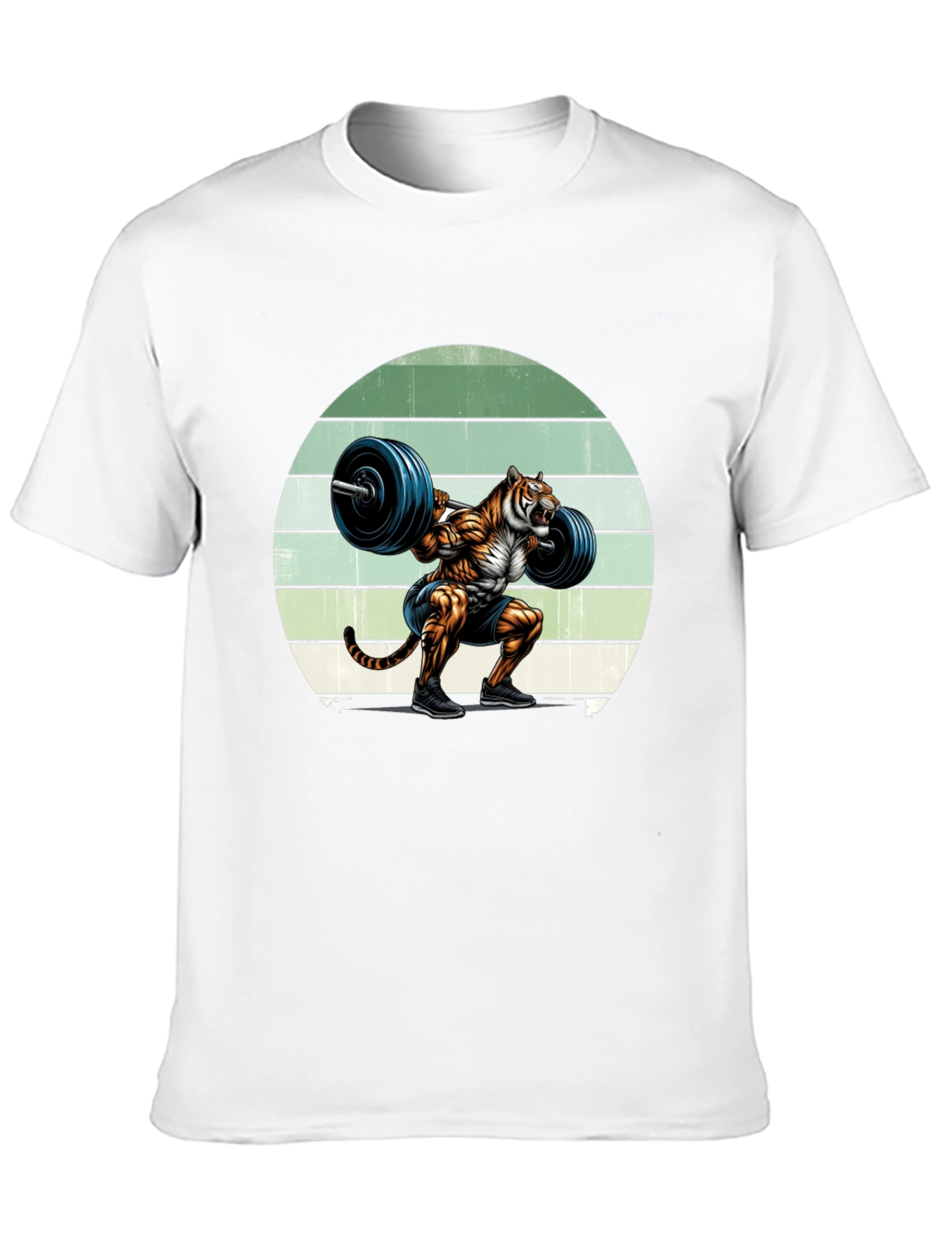 Black Tiger Barbell T-Shirt - Workout Apparel view 10