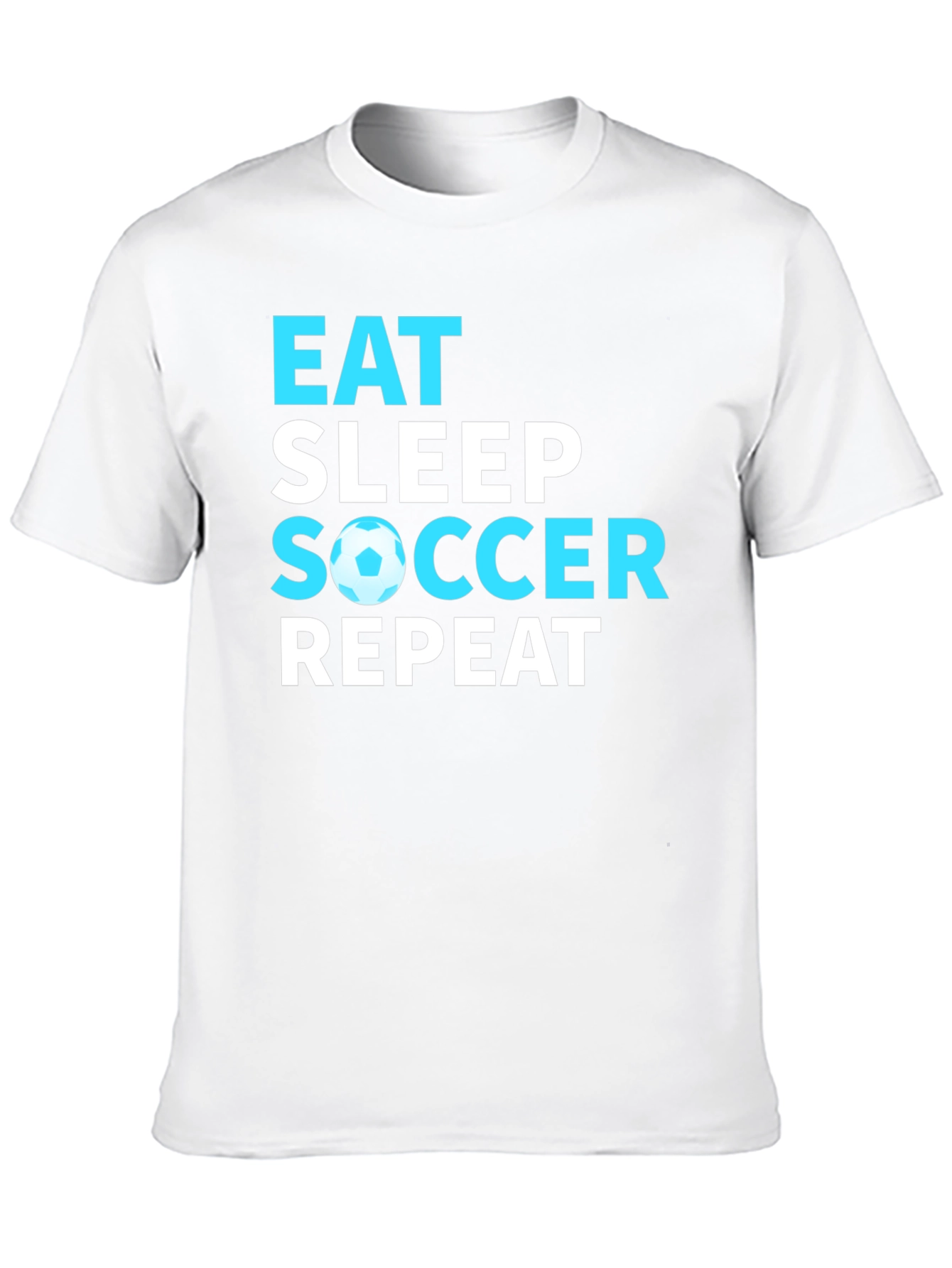 Black Eat Sleep Soccer Repeat Graphic T-Shirt view 10