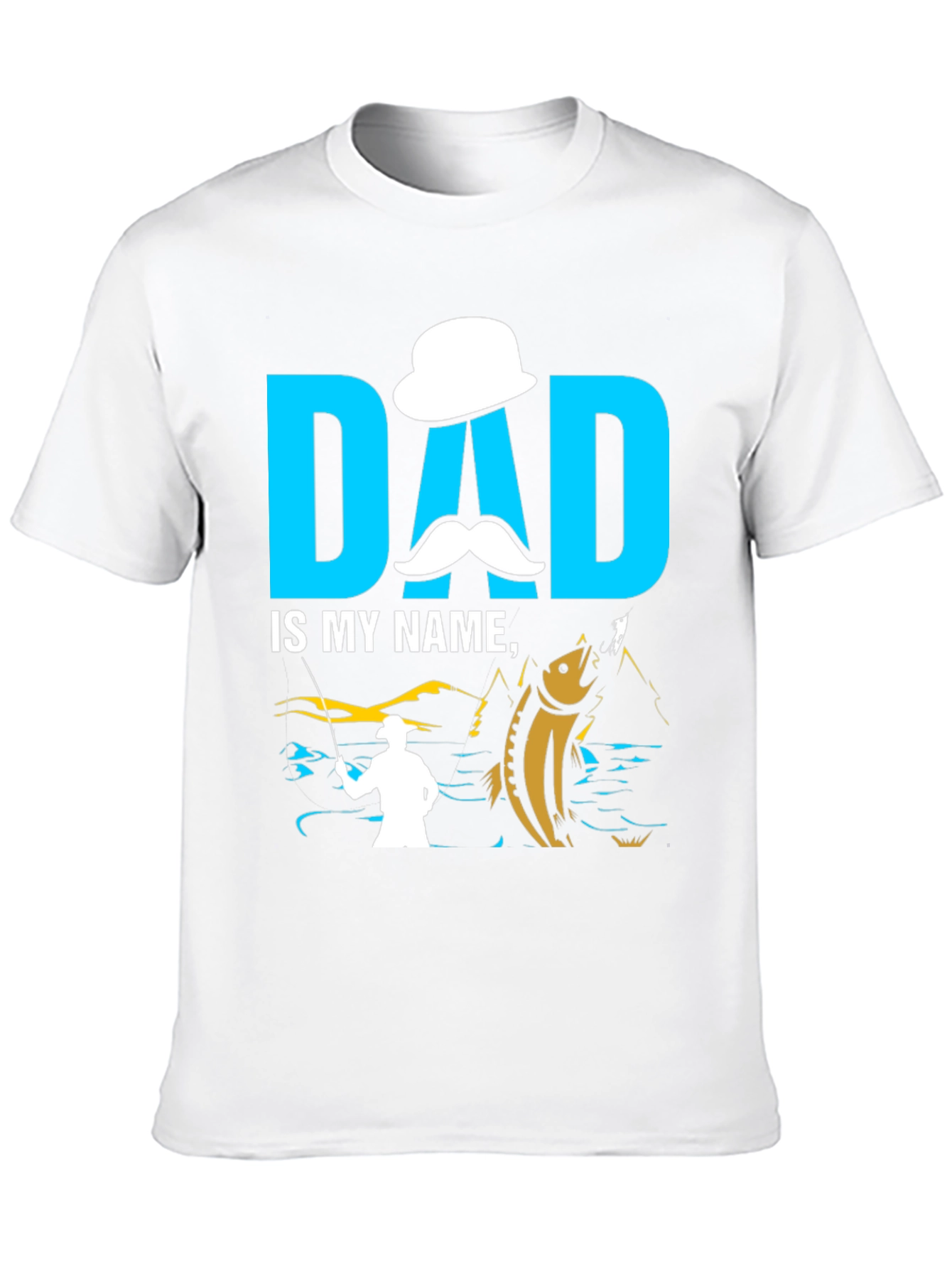 Black Dad is My Name Fishing T-Shirt view 10