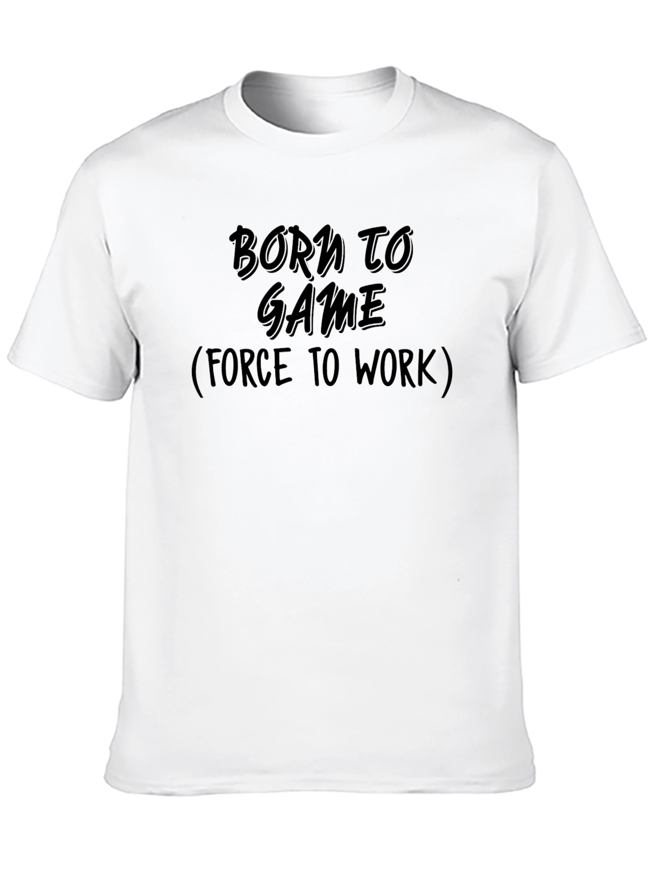 Black Born to Game T-Shirt - Black Graphic Tee view 10