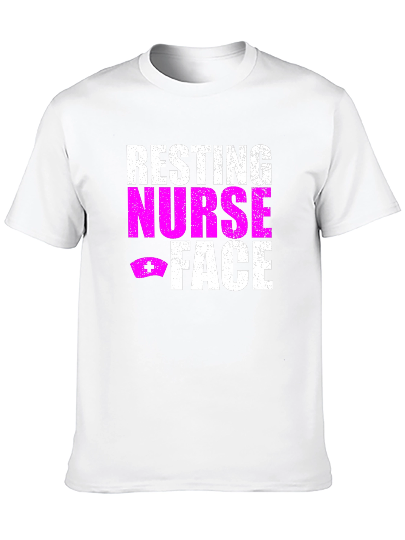 Black Resting Nurse Face Graphic T-Shirt view 10