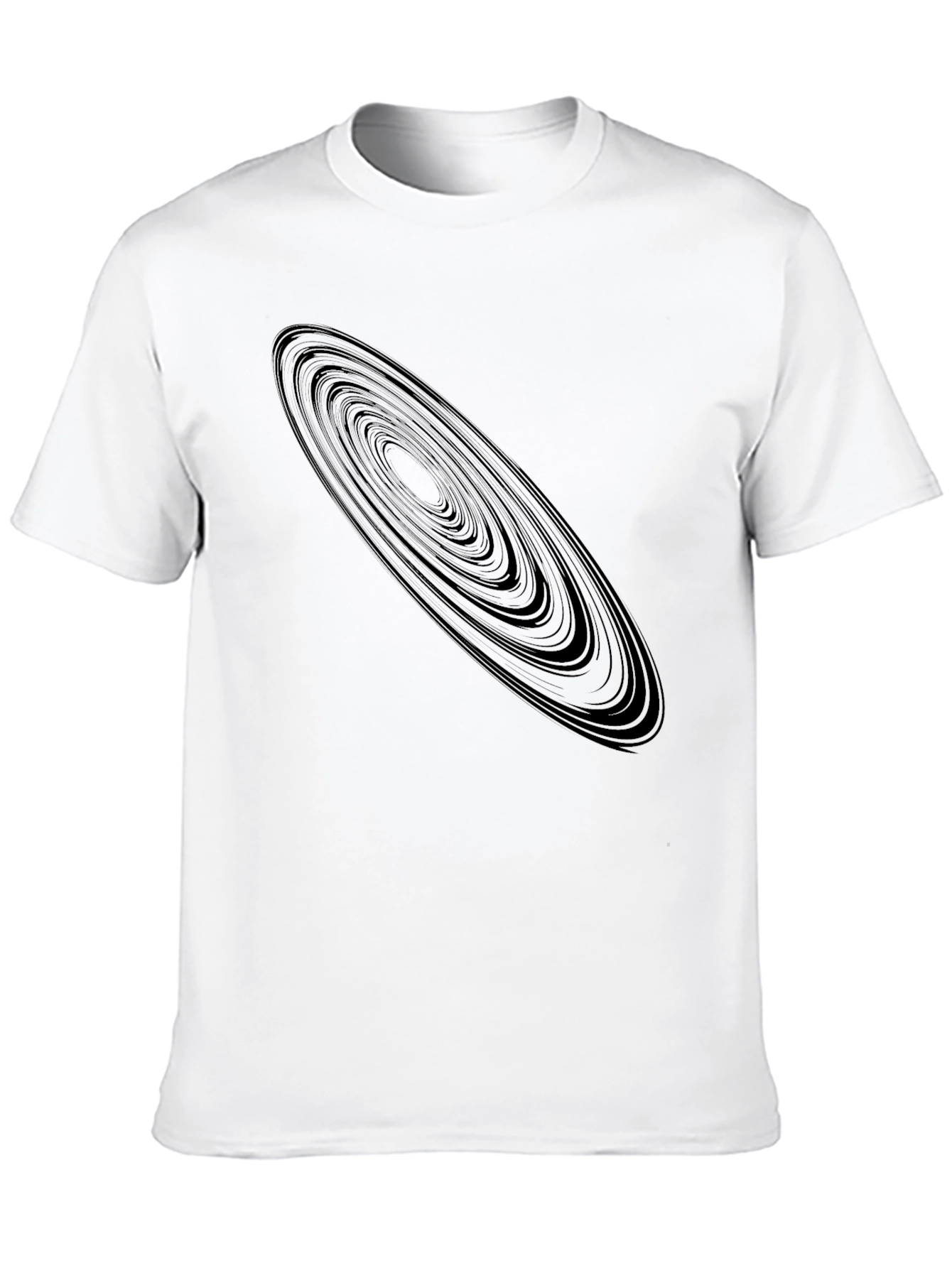 Black Saturn Rings Graphic Tee - Unique Space Design view 10