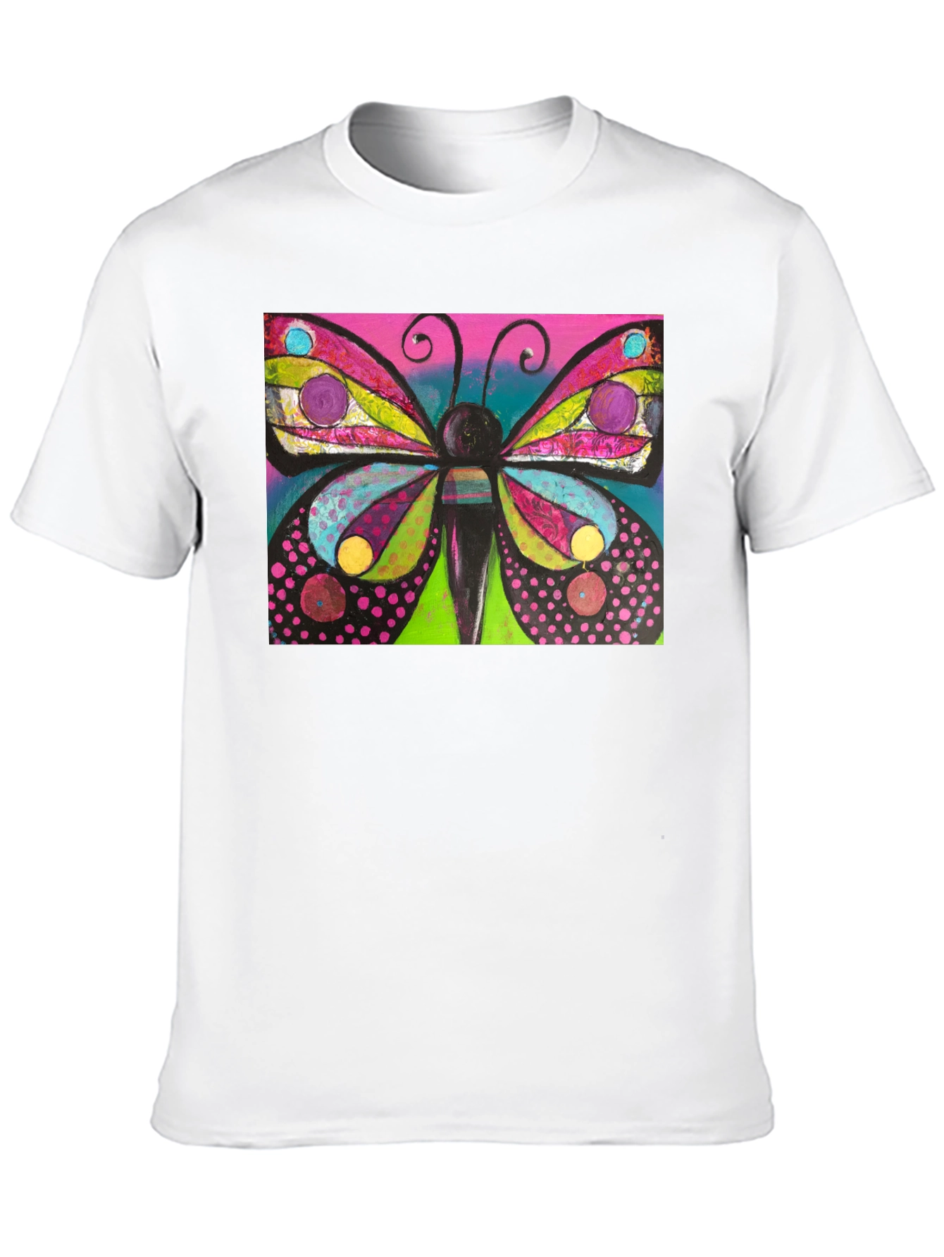 Black Butterfly Art Print Black T-Shirt view 10