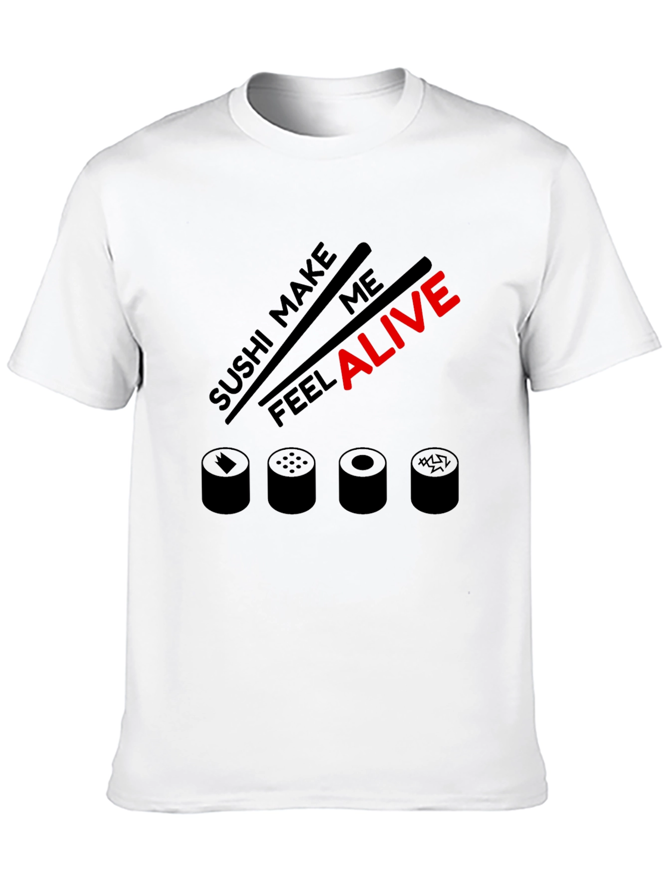 Black Sushi Lover Graphic Tee - Make Me Feel Alive view 10