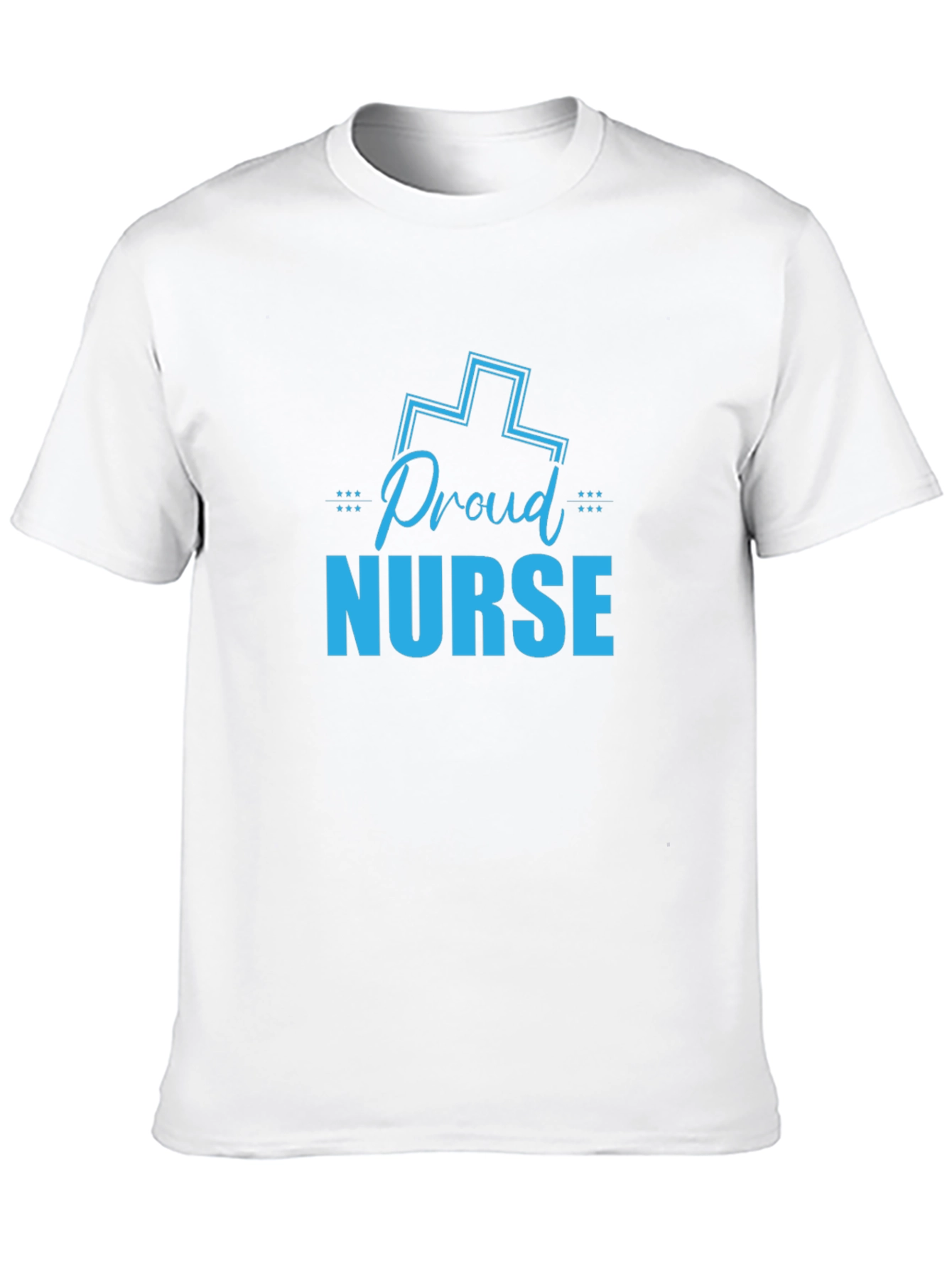 Black Proud Nurse Graphic T-Shirt - Black Crew Neck view 10