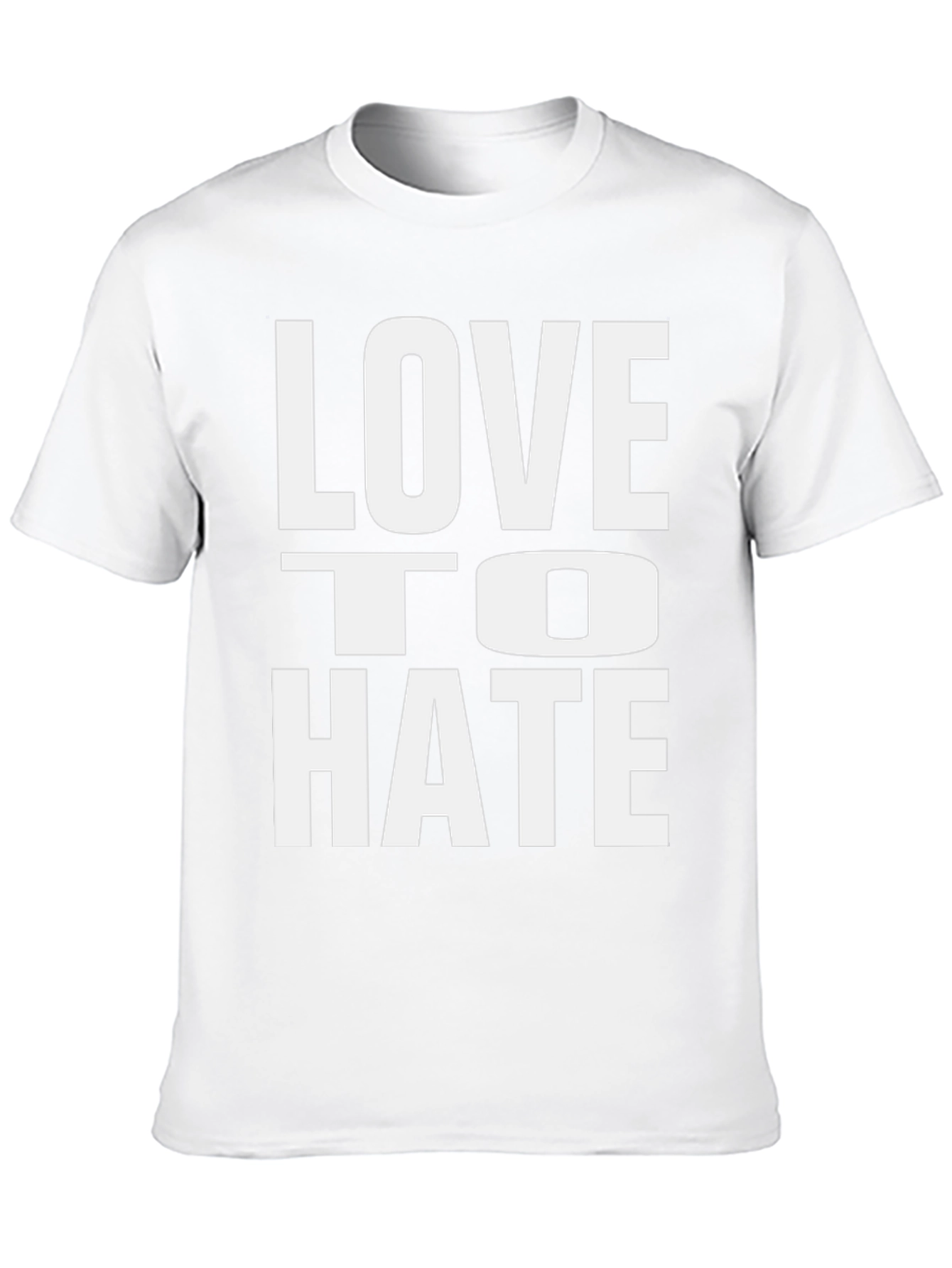 Black Love to Hate Graphic Tee - Bold Statement T-Shirt view 10