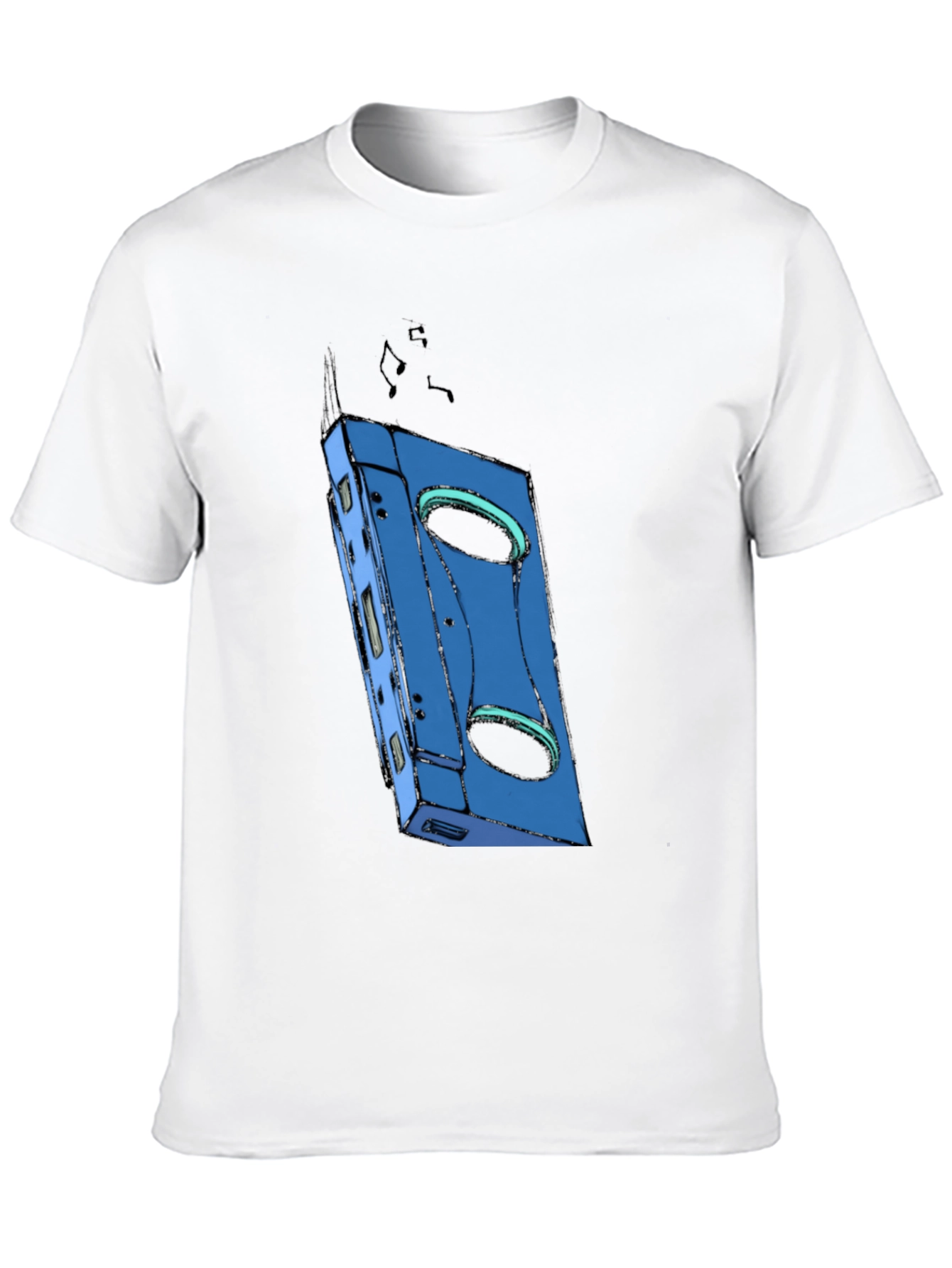 Black Retro Cassette Tape Graphic T-Shirt - Music Lover Tee view 10